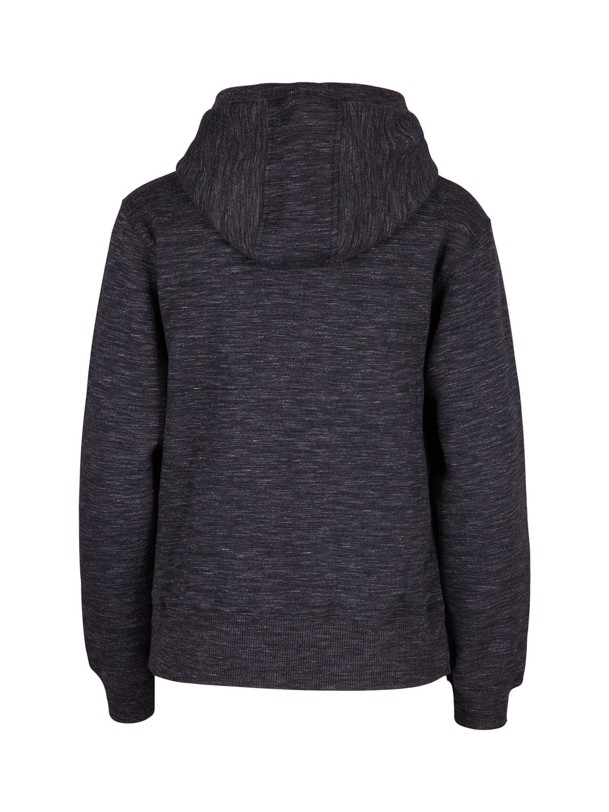 Womens/Juniors Heavy Fleece Hoodie - Black Marl - Back