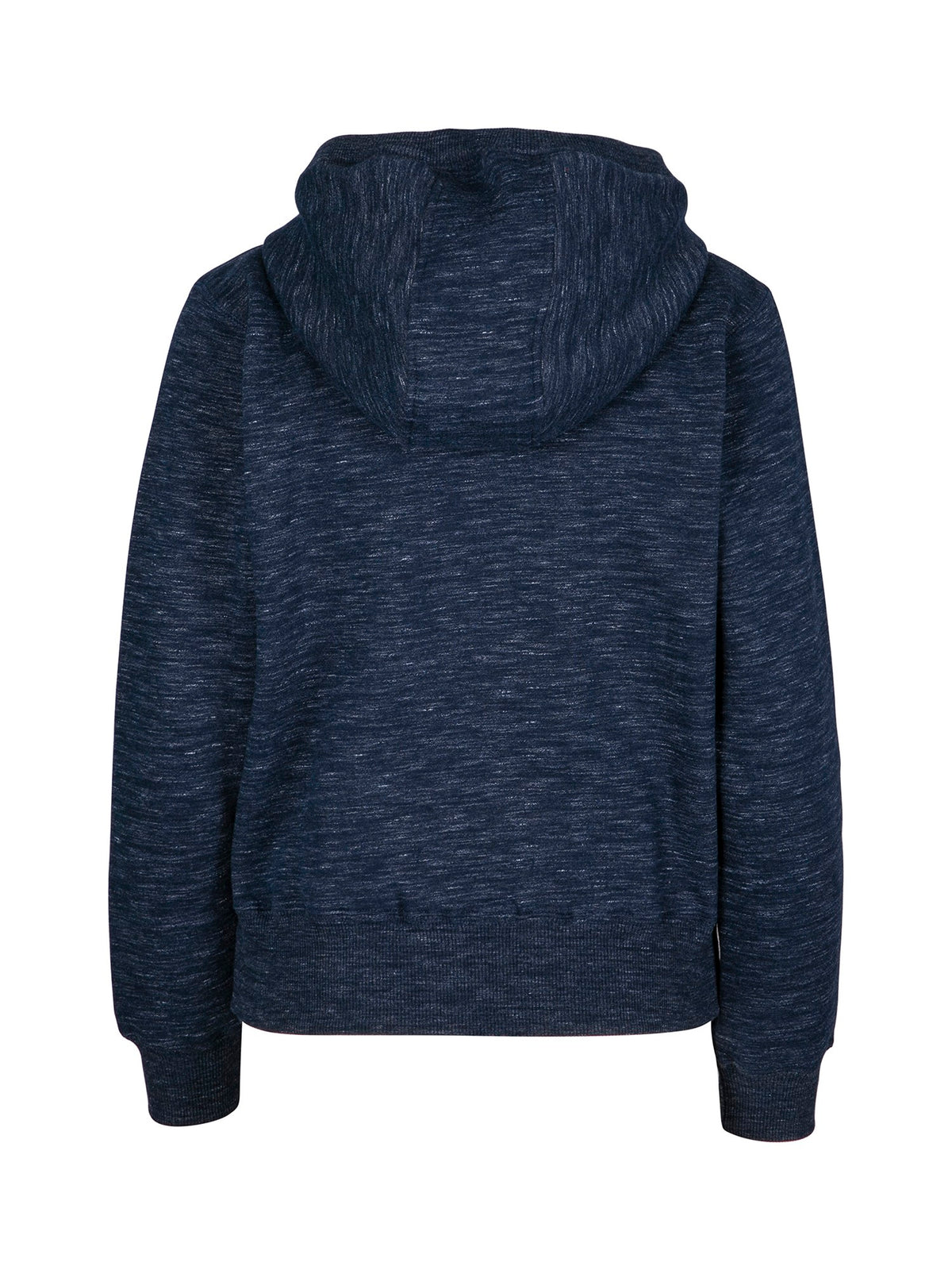 Womens/Junior Heavy Zip Fleece Hoodie - Navy Marl - Back