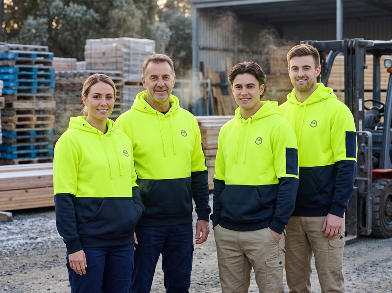 Hi-Vis Hoodie Deal – team uniforms with your logo (illustrative photo)
