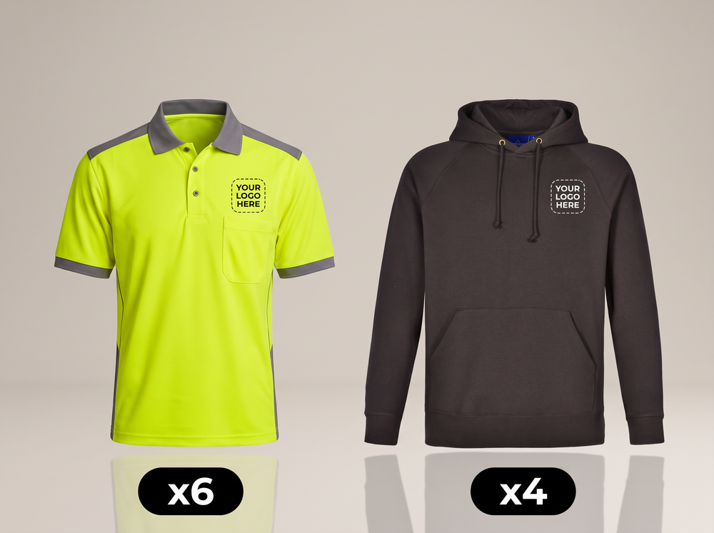 Hi-Vis Polo + Hoodie Mix
