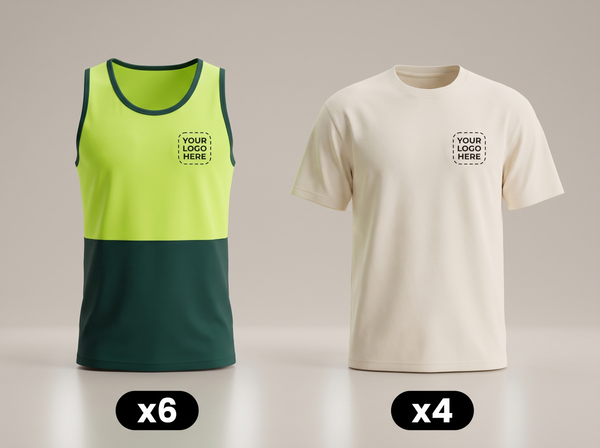 Hi-Vis Singlet + Tee Mix