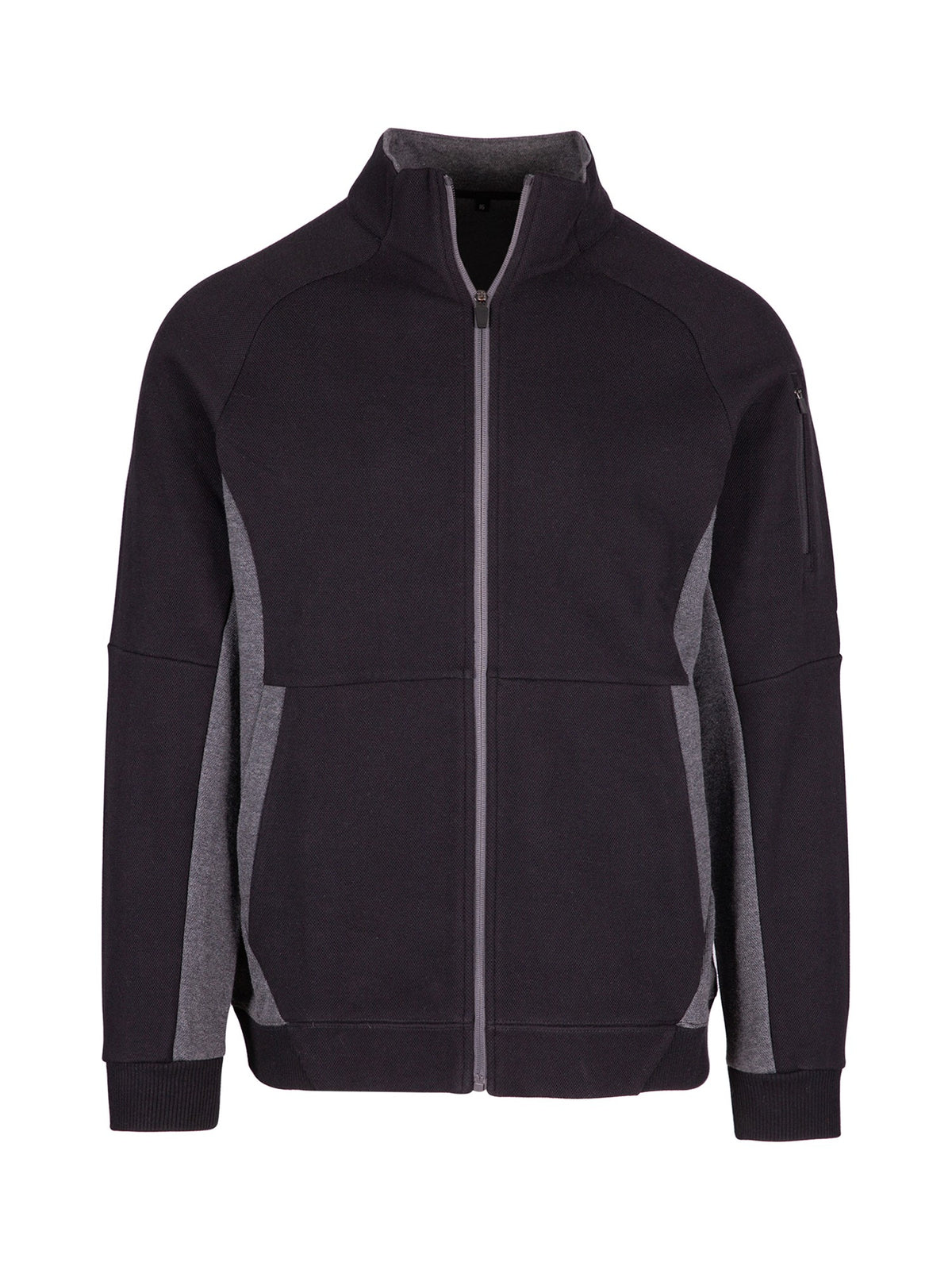 Mens' Icon Jacket - 420 gsm - Black/Dark Marl - Front