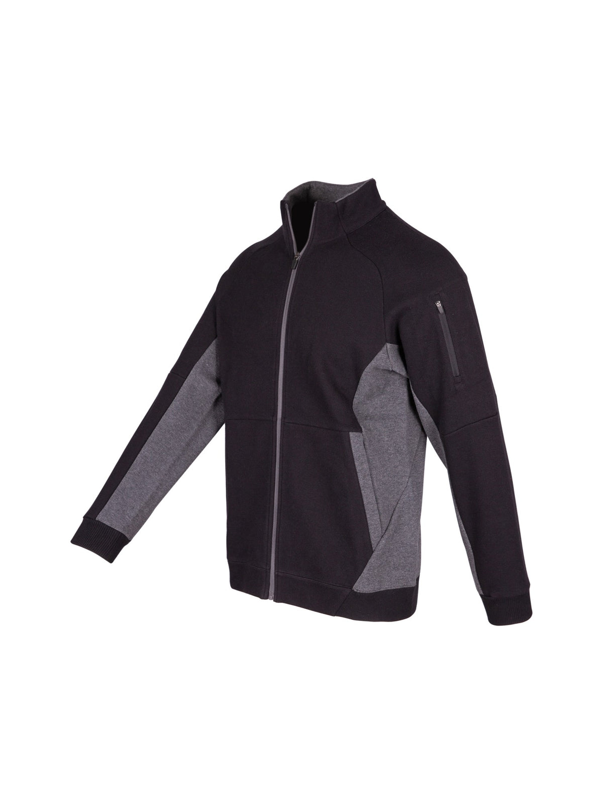 Mens' Icon Jacket - 420 gsm - Black/Dark Marl - Side