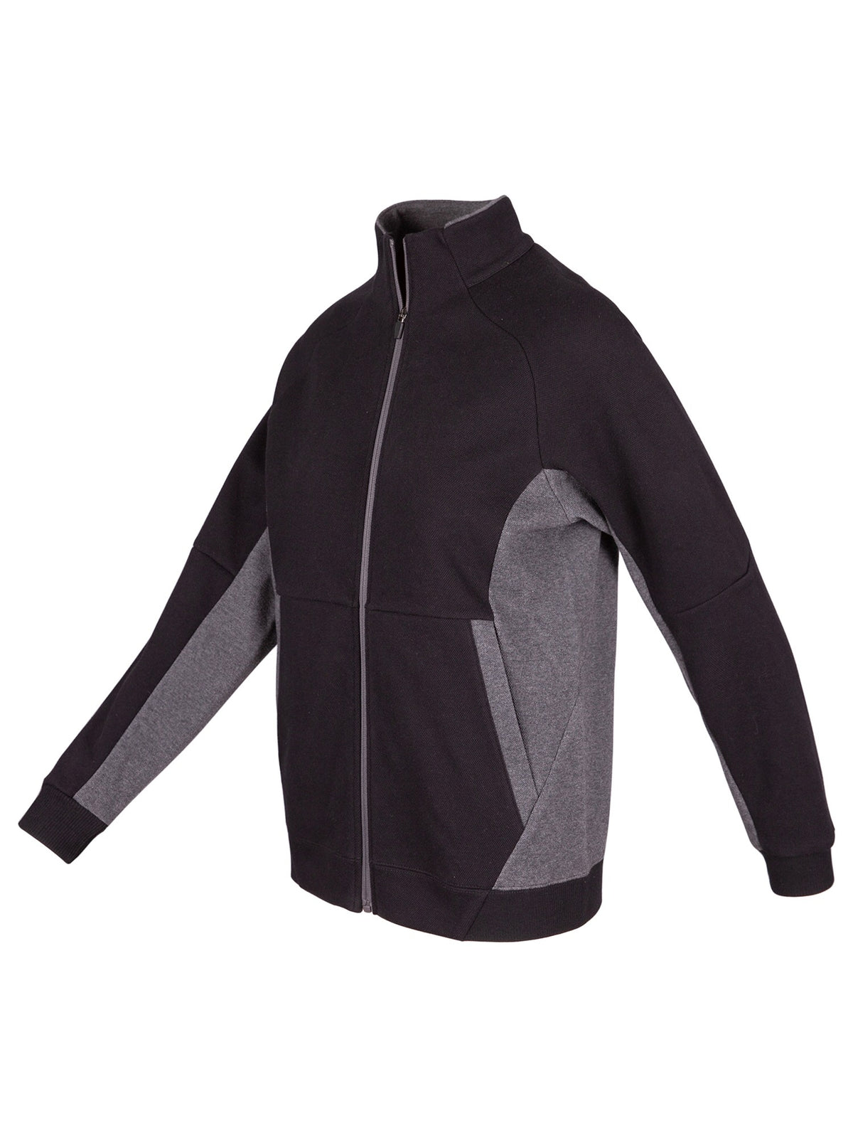 Womens' Icon Jacket - 420 gsm - Black/Dark Marl - Side