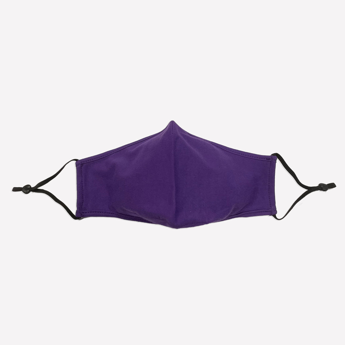 100% One Piece Cotton Face Masks With Adjustable toggle - Grape - Front