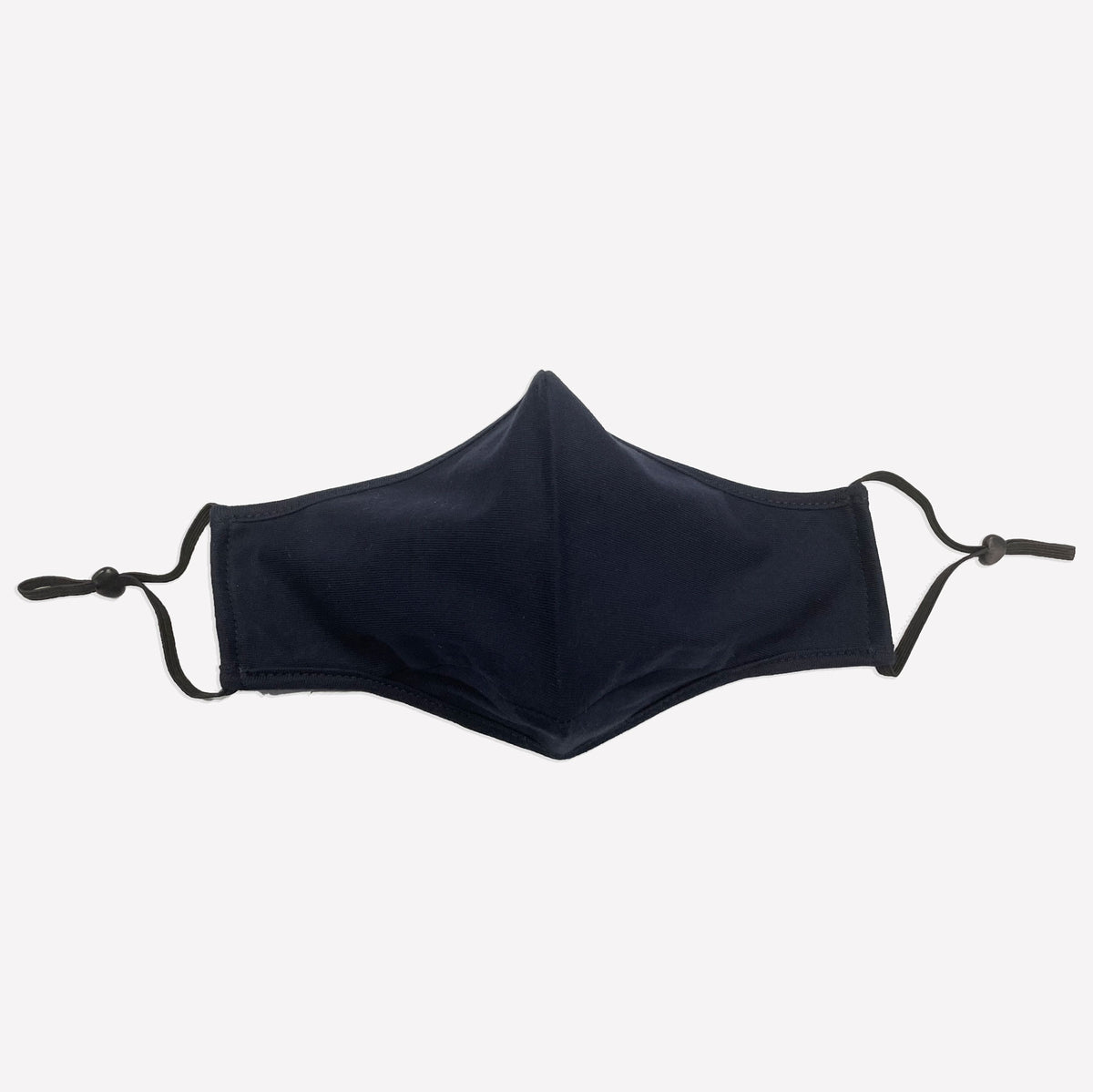100% One Piece Cotton Face Masks With Adjustable toggle - Navy Blue - Front