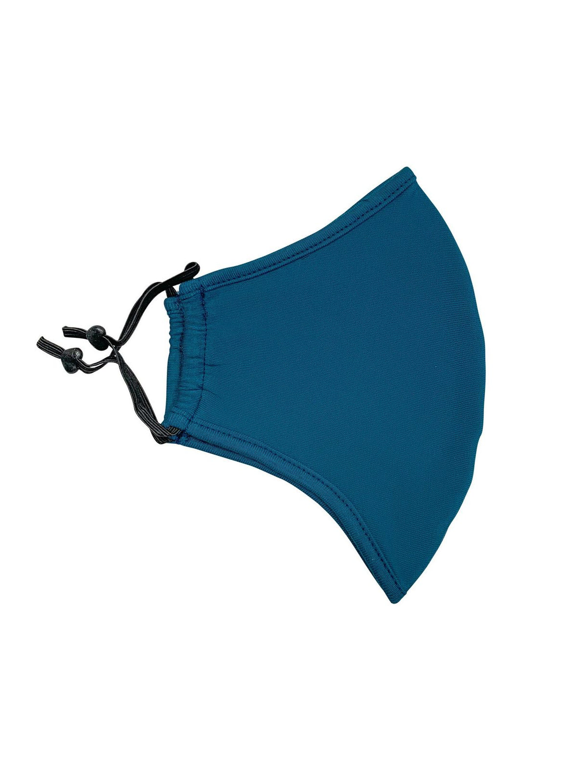 100% One Piece Cotton Face Masks With Adjustable toggle - Teal - Side