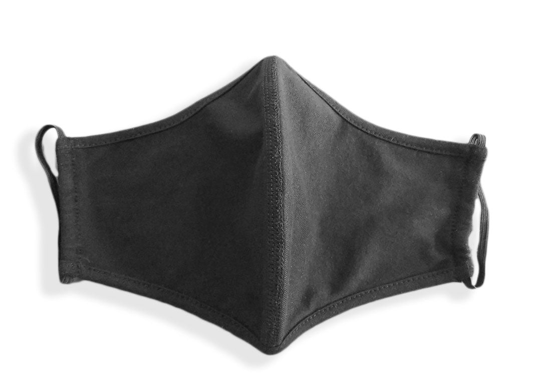 100%  Middle Seamed Cotton Face Masks - Navy Blue - View