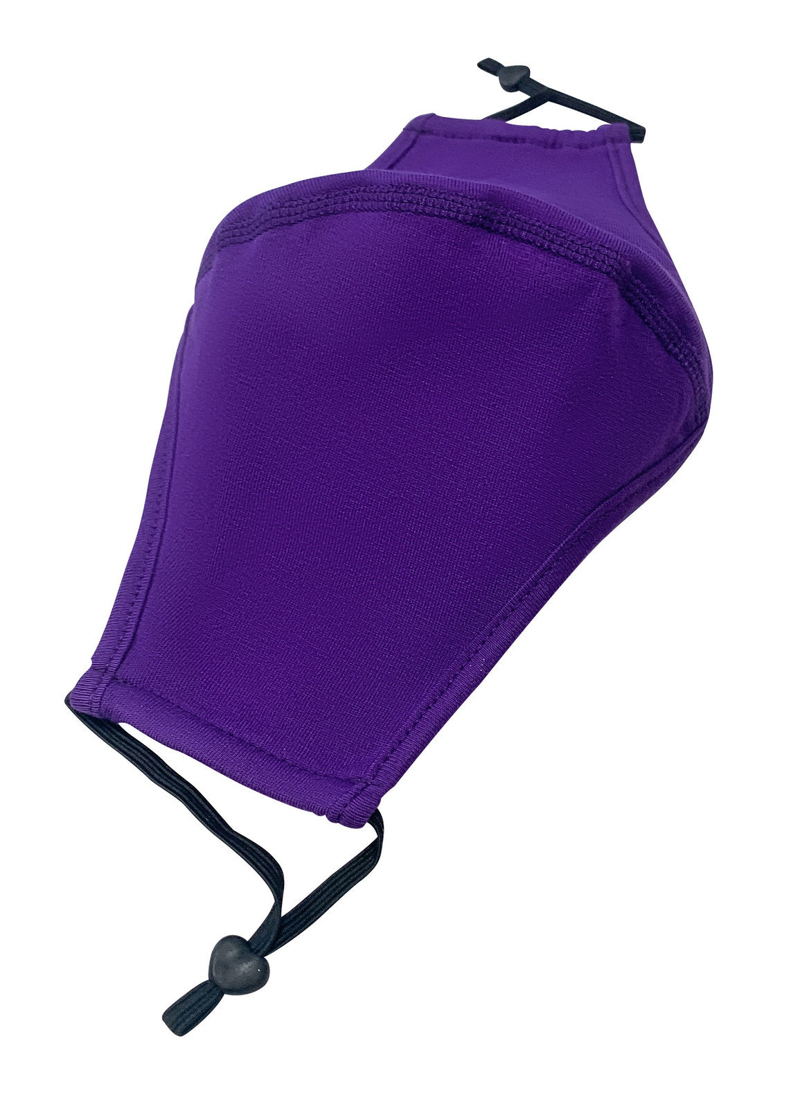 Middle Seamed Cotton Face Masks with Adjustable toggle - Grape - Back