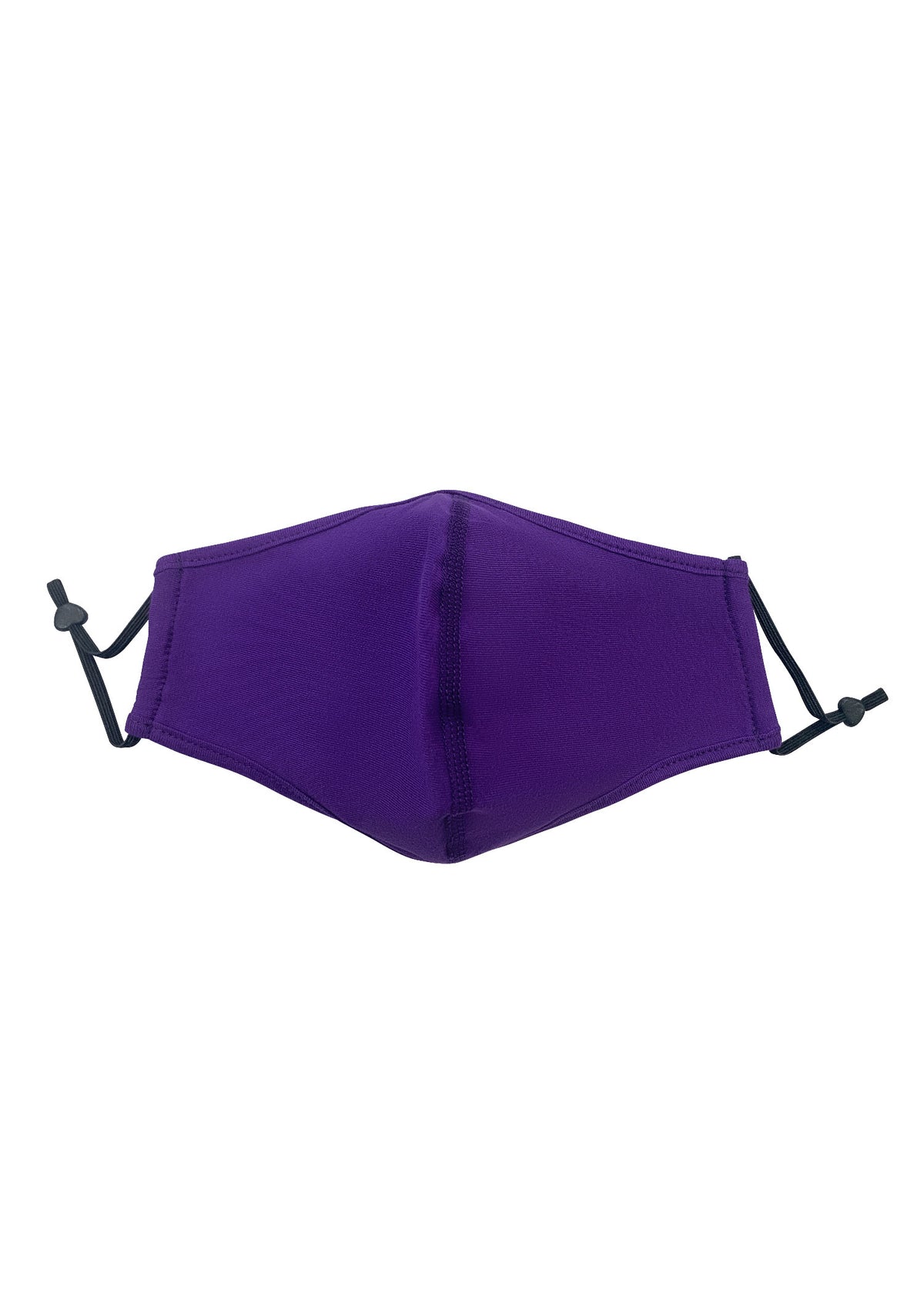 Middle Seamed Cotton Face Masks with Adjustable toggle - Grape - Front