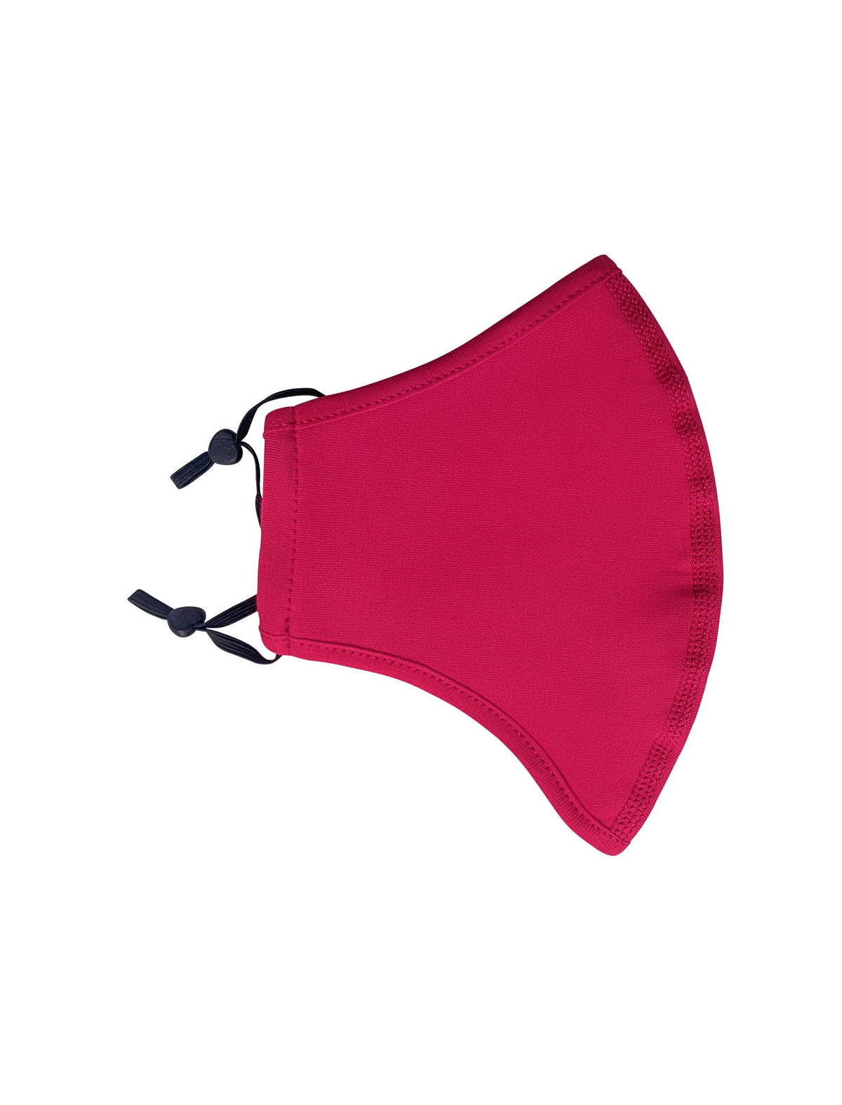 Middle Seamed Cotton Face Masks with Adjustable toggle - Hot Pink - Side