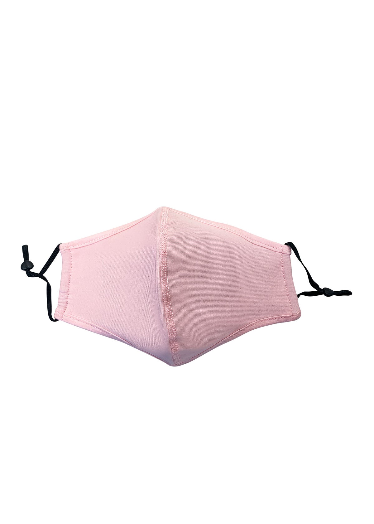Middle Seamed Cotton Face Masks with Adjustable toggle - Pink - Front
