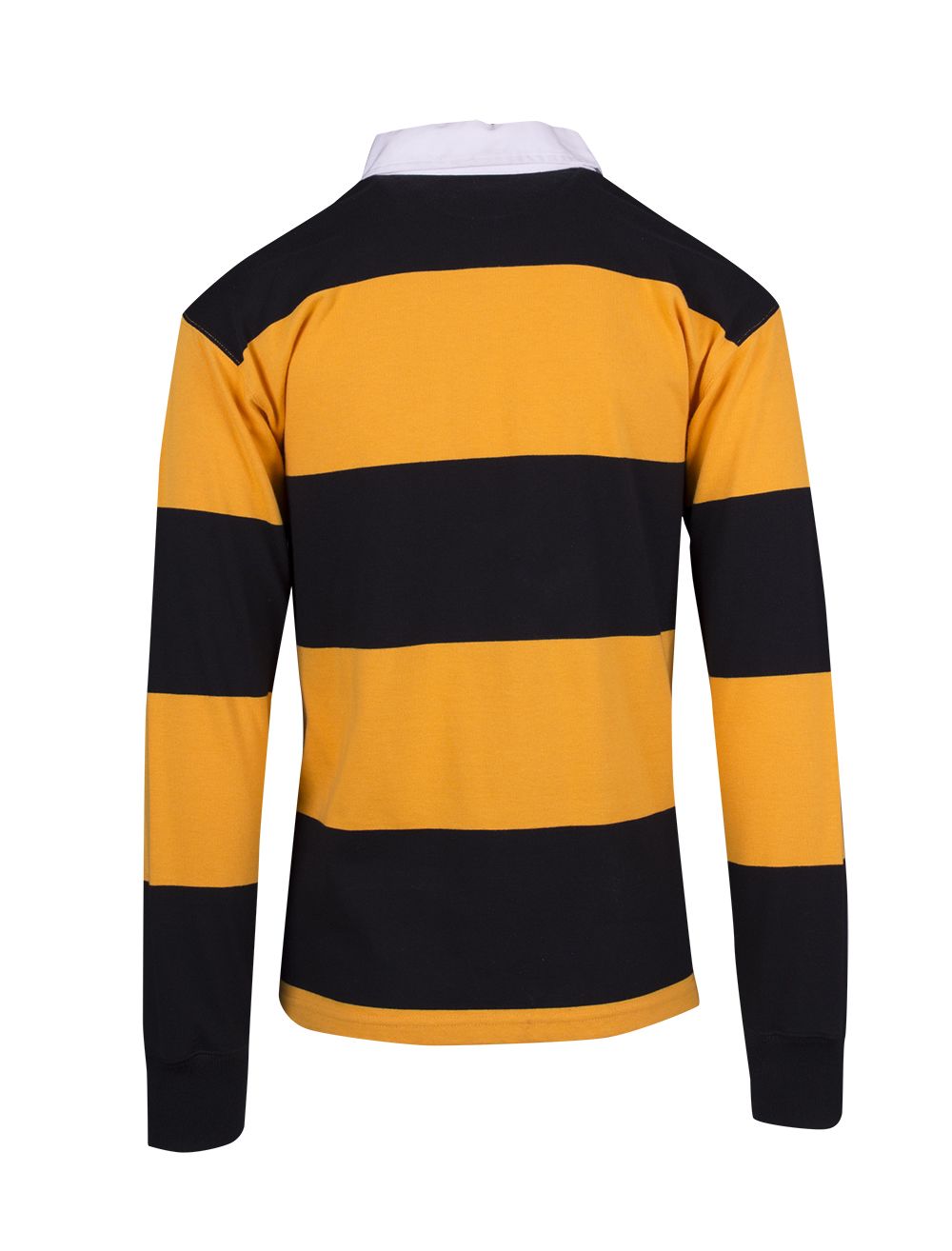 Men's / Unisex Rugby Polo - Black/Gold - Back