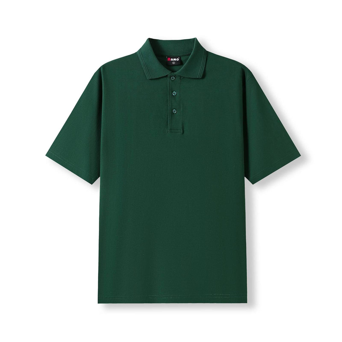 Men's 100% Cotton Jersey Polo - Bottle Green