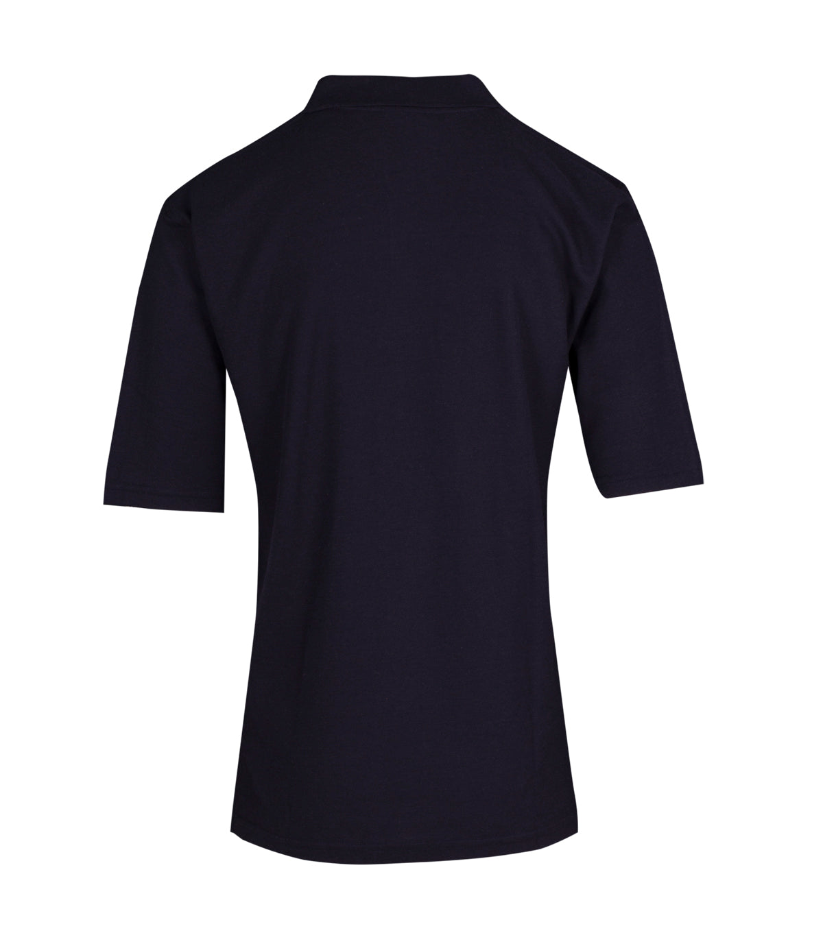 Mens Regular Pique knit Polo - Navy Blue - Back