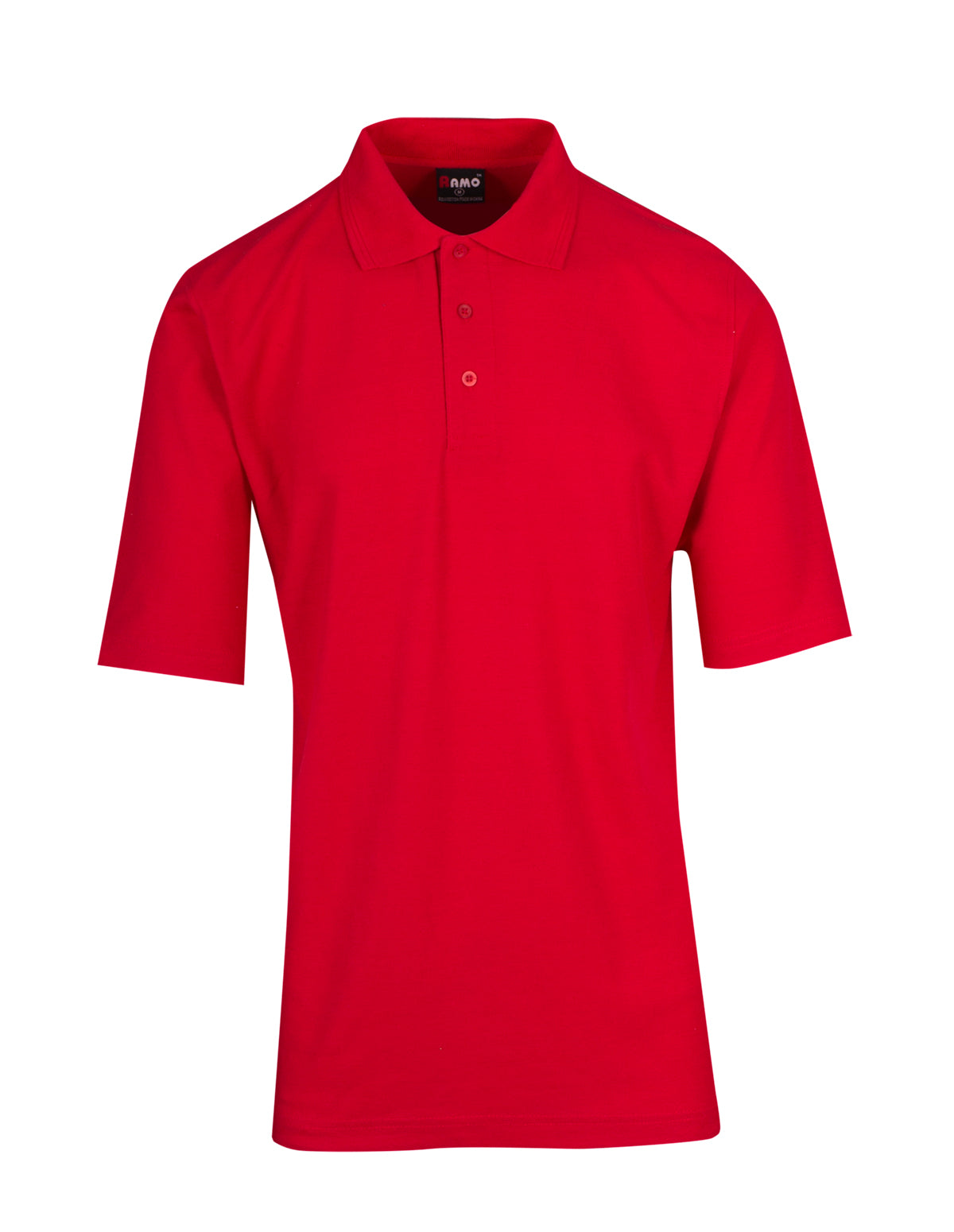 Mens Regular Pique knit Polo - Red - Front