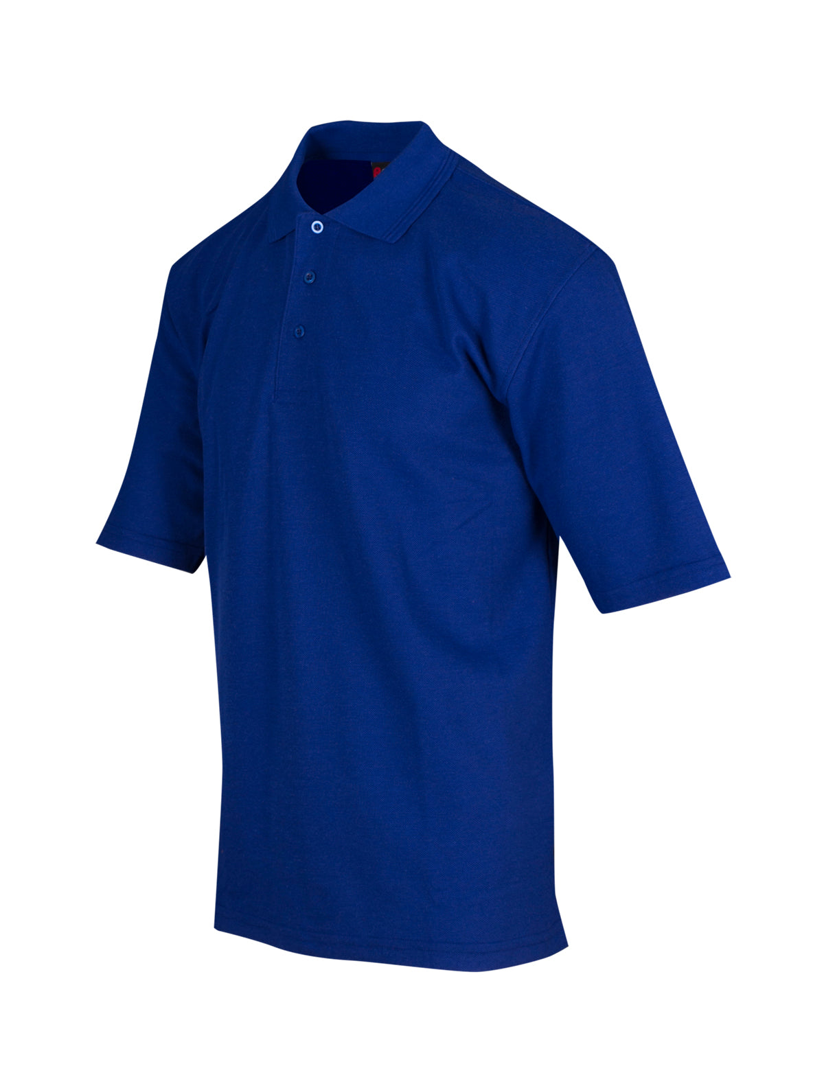 Mens Regular Pique knit Polo - Royal Blue - Side
