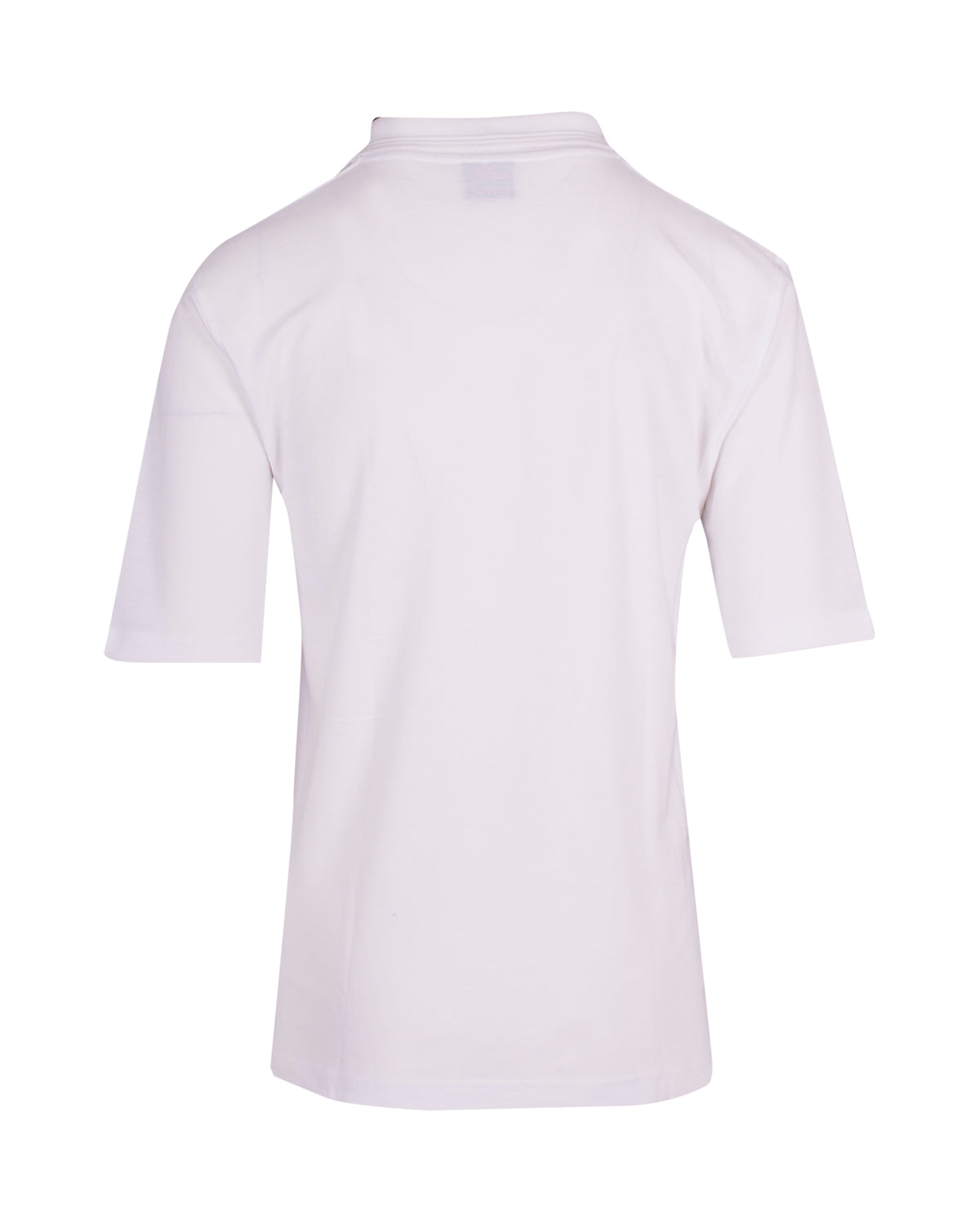 Mens Regular Pique knit Polo - White - Back