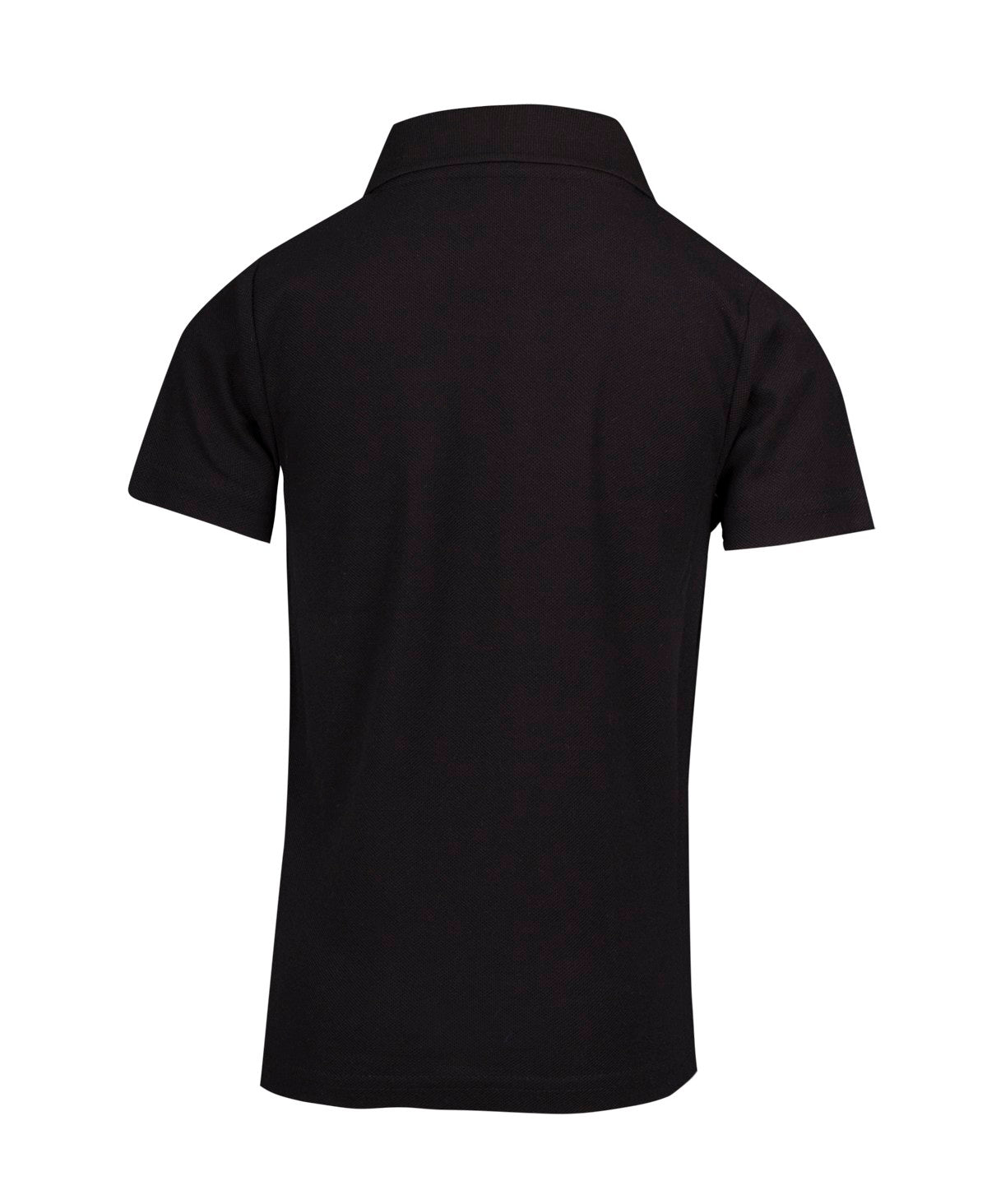 Kid's Pique Polo - Black - Back