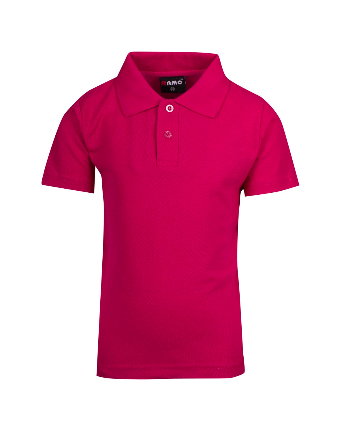 Kid's Pique Polo - Hot Pink - Front