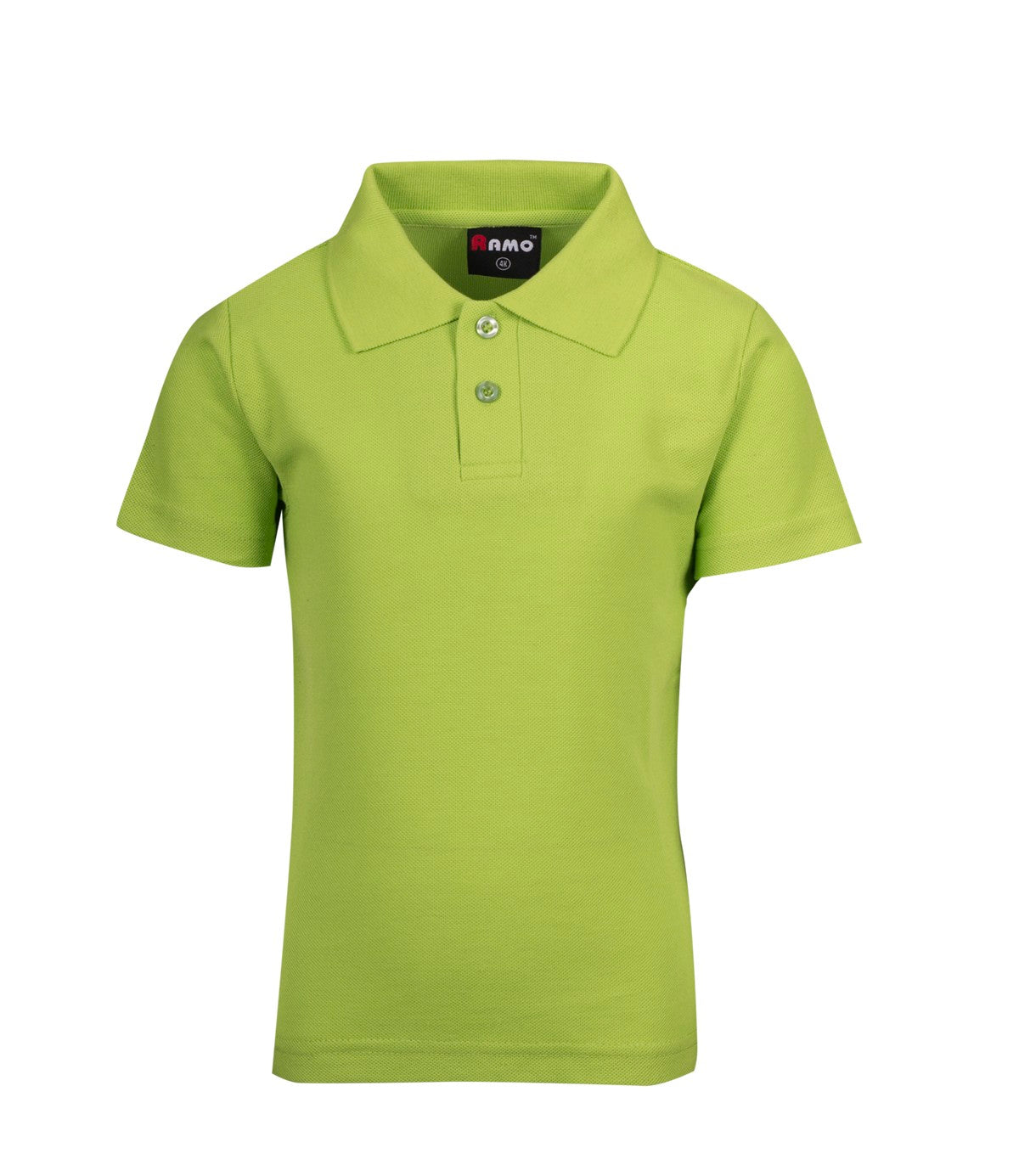 Kid's Pique Polo - Lime - Front