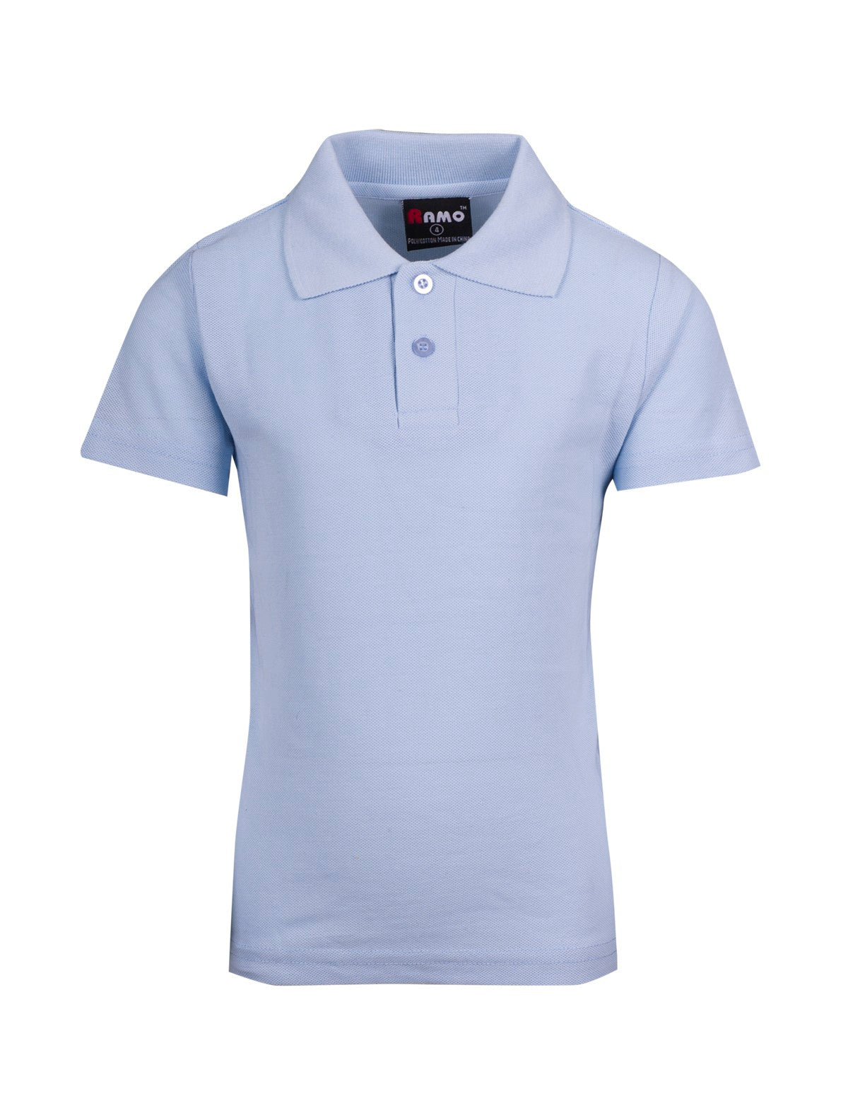 Kid's Pique Polo - Sky Blue - Front