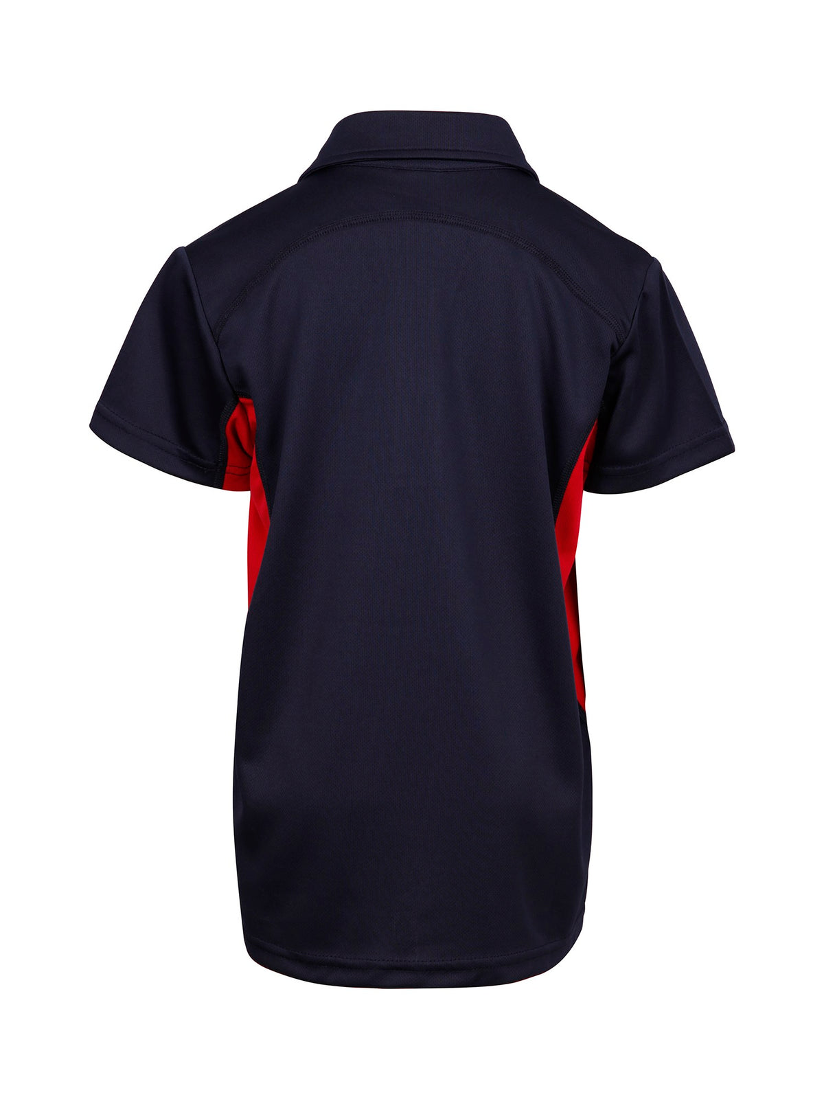 Kid's Accelerator Polyester Polo - Navy/Red - Back