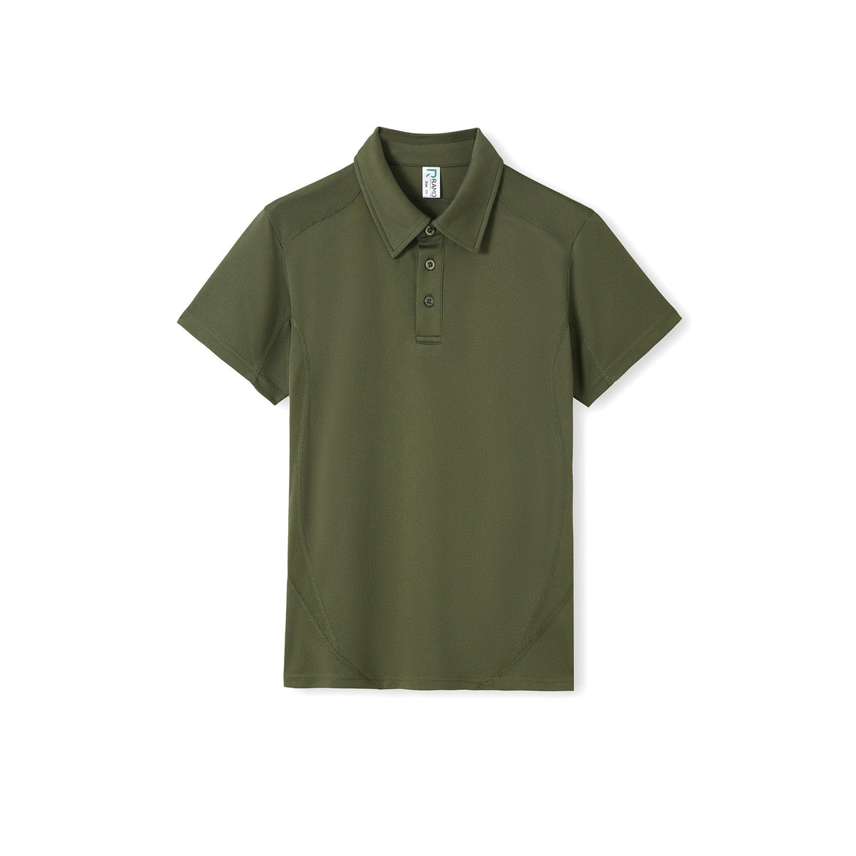 Kid's Accelerator Polyester Polo - Olive - Front