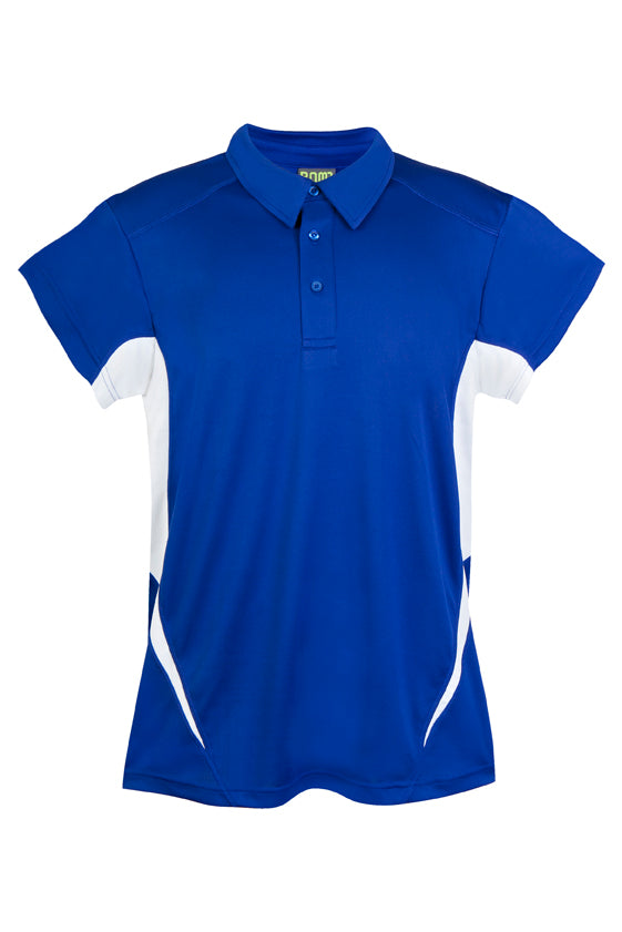 Kid's Accelerator Polyester Polo - Royal/White - Front
