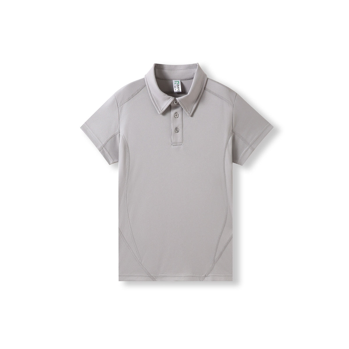 Kid's Accelerator Polyester Polo - Stone Grey - Front