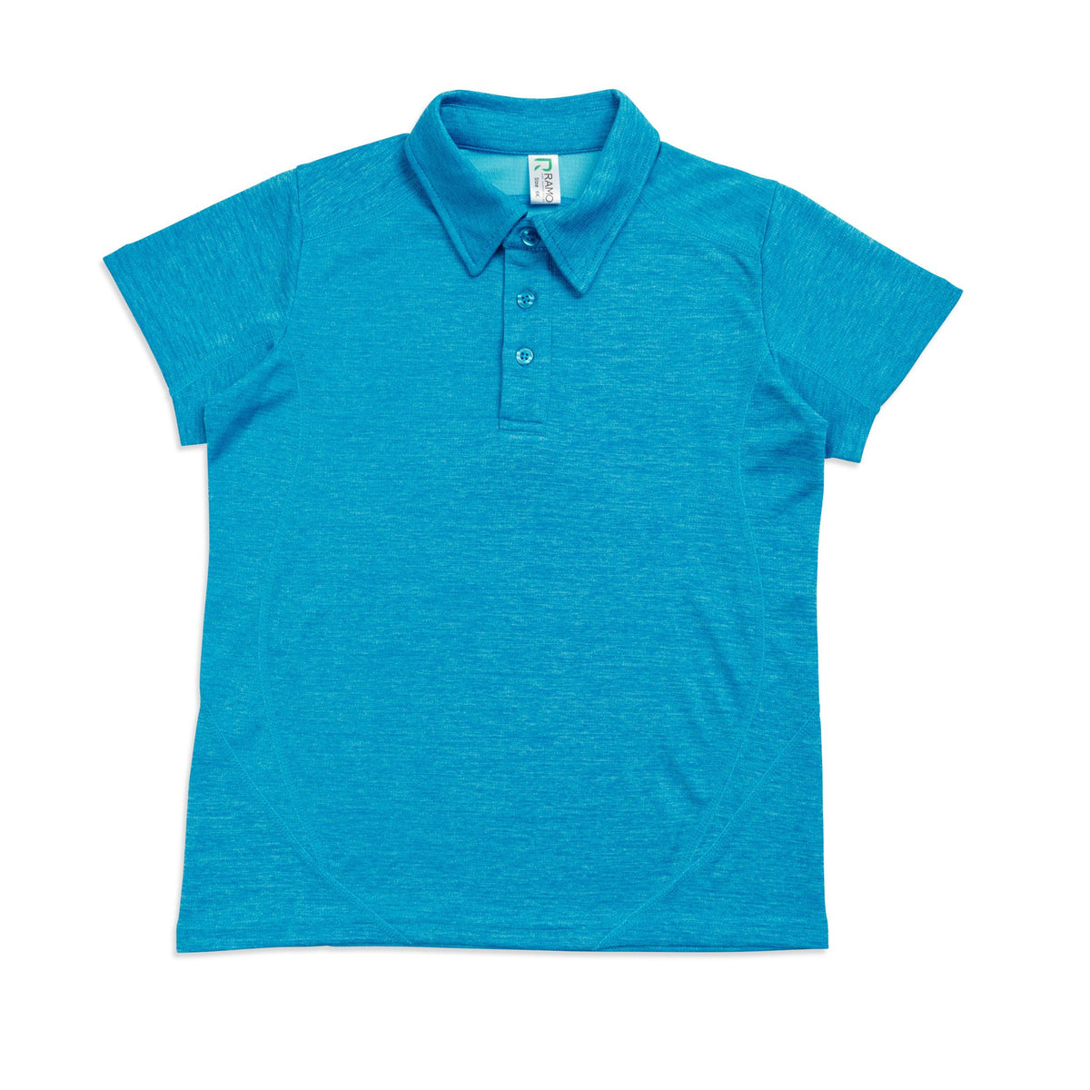 Kid's' Challenger 100% polyester  Polo - Azure Marl - Front