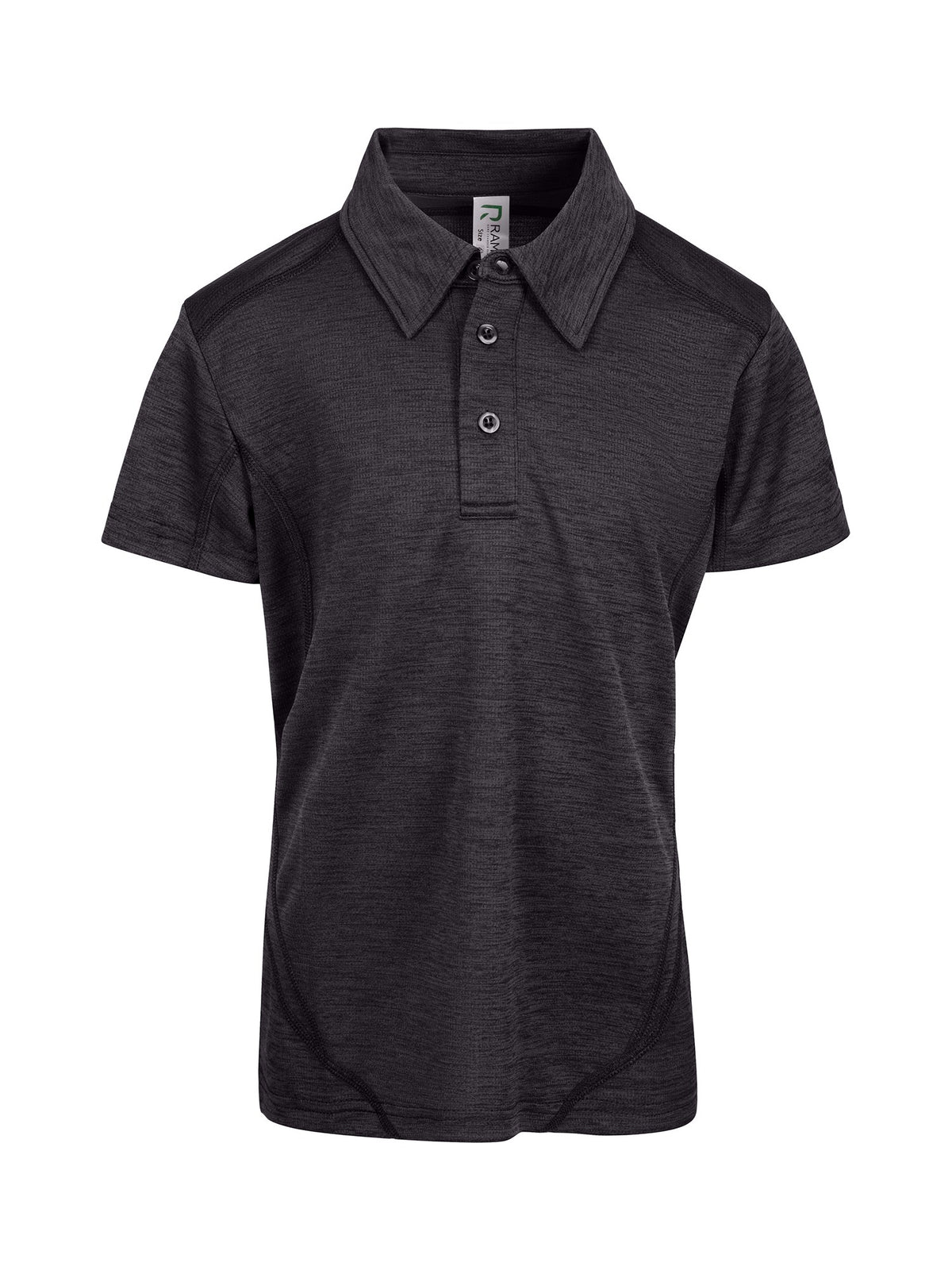 Kid's' Challenger 100% polyester  Polo - Dark Marl - Front