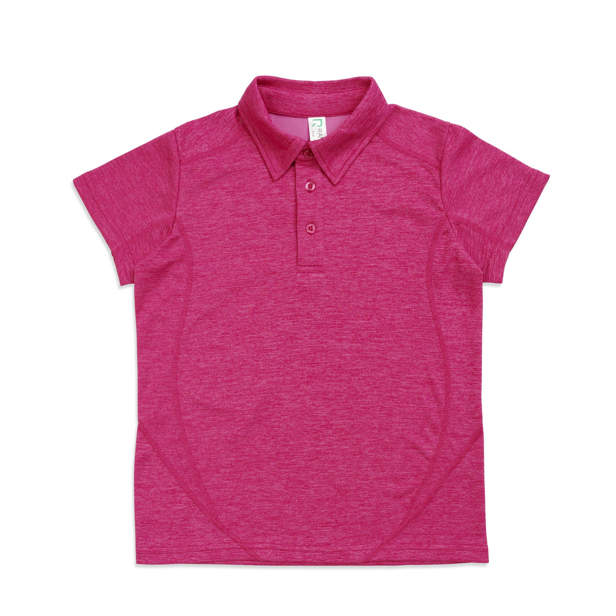 Kid's' Challenger 100% polyester  Polo - Hot Pink Marl - Front