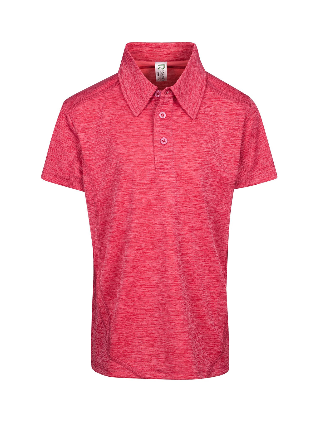 Kid's' Challenger 100% polyester  Polo - Red Marl - Front
