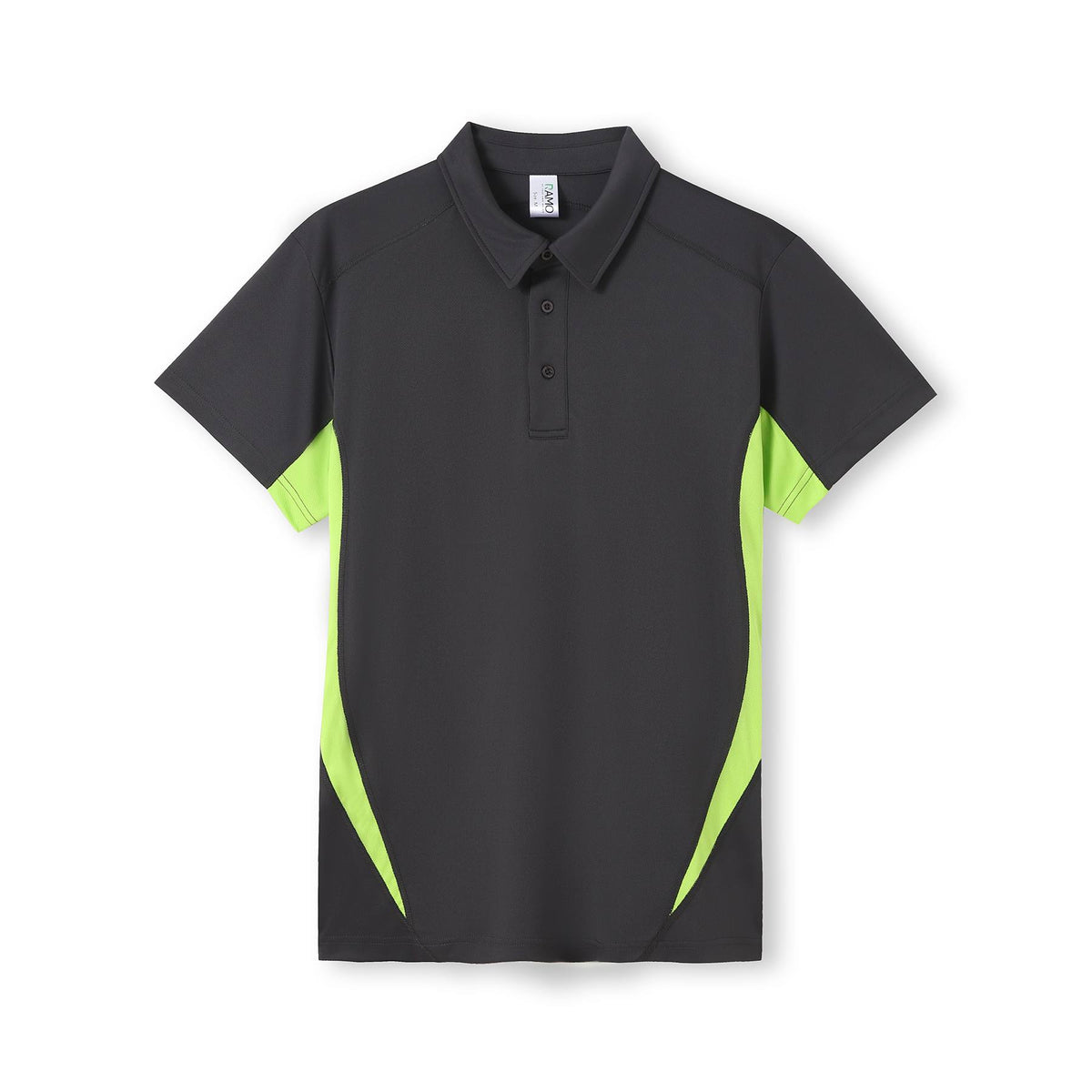 Men's Accelerator Polyester Polo - Charcoal/Lime