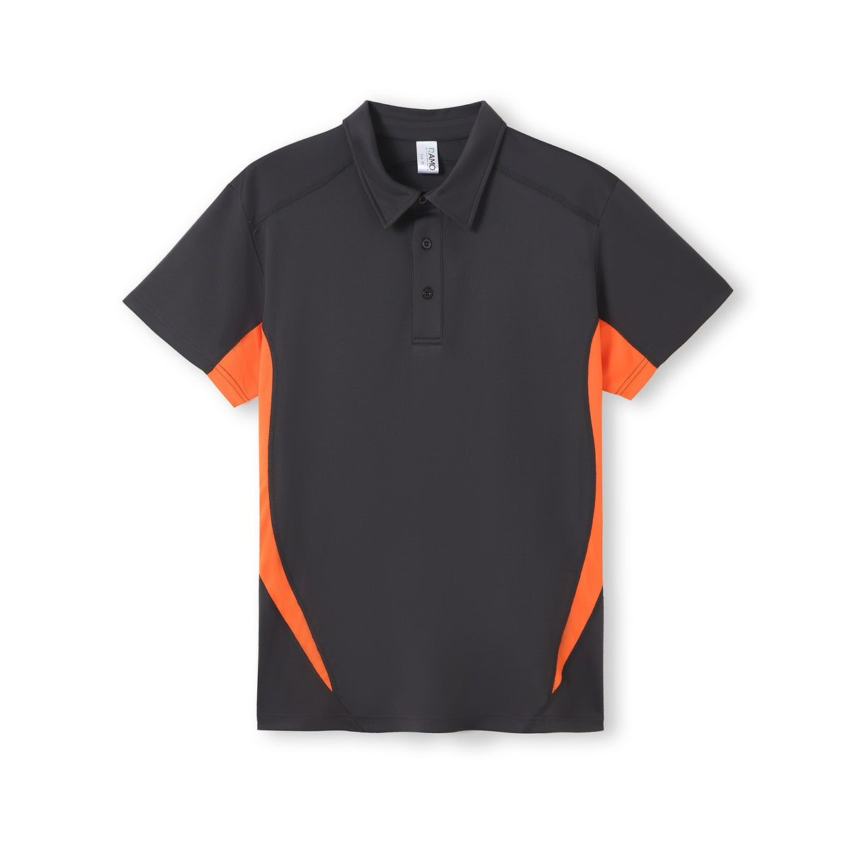 Men's Accelerator Polyester Polo - Charcoal/Orange
