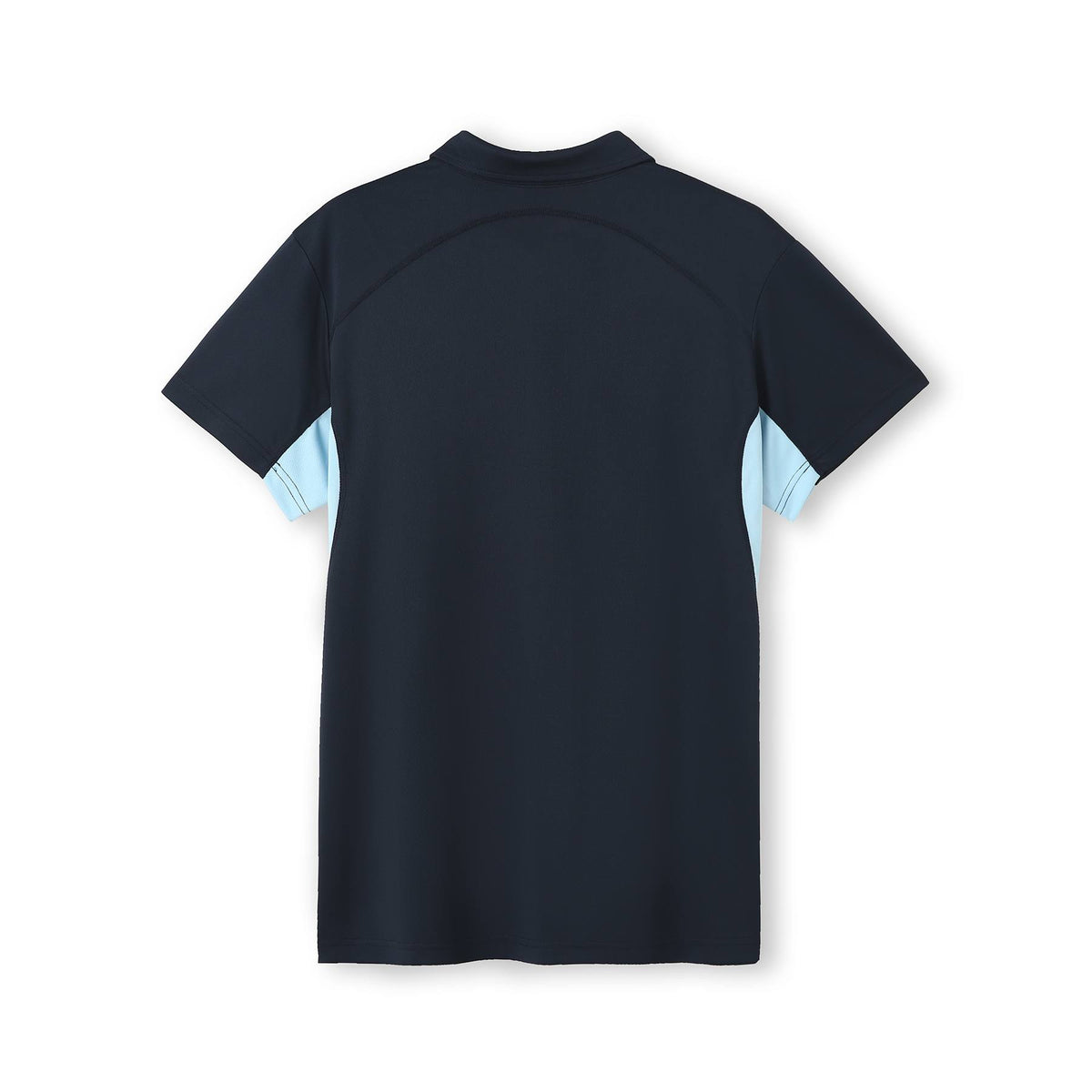 Men's Accelerator Polyester Polo - Navy/Sky Blue - Back