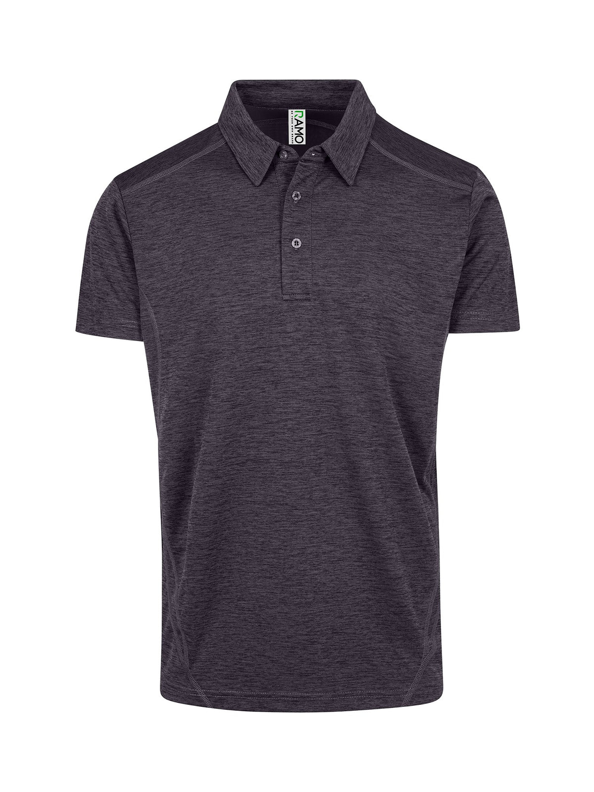 Mens' / Unisex Challenger polyester  Polo - Dark Marl - Front