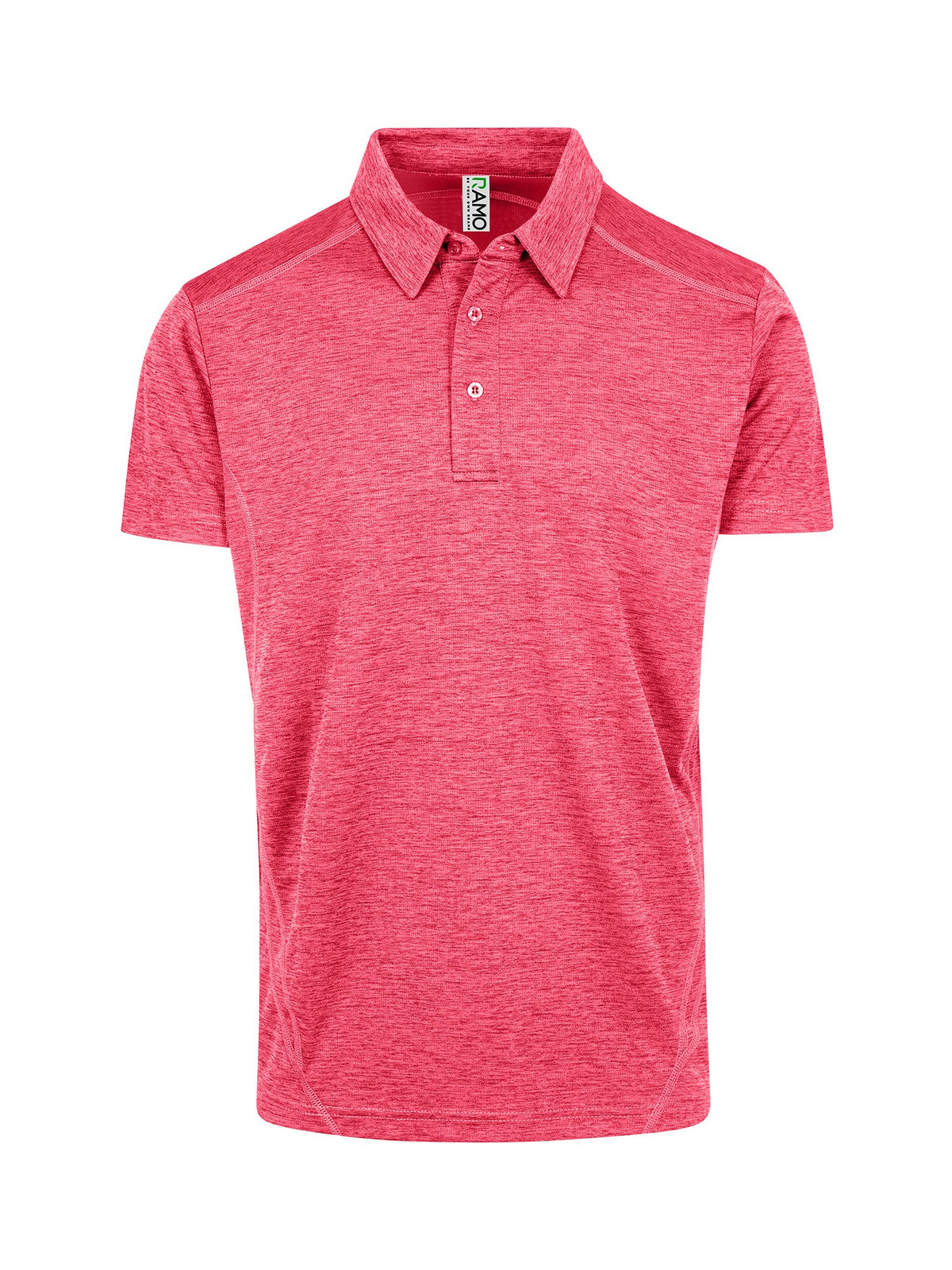 Mens' / Unisex Challenger polyester  Polo - Red Marl - Front