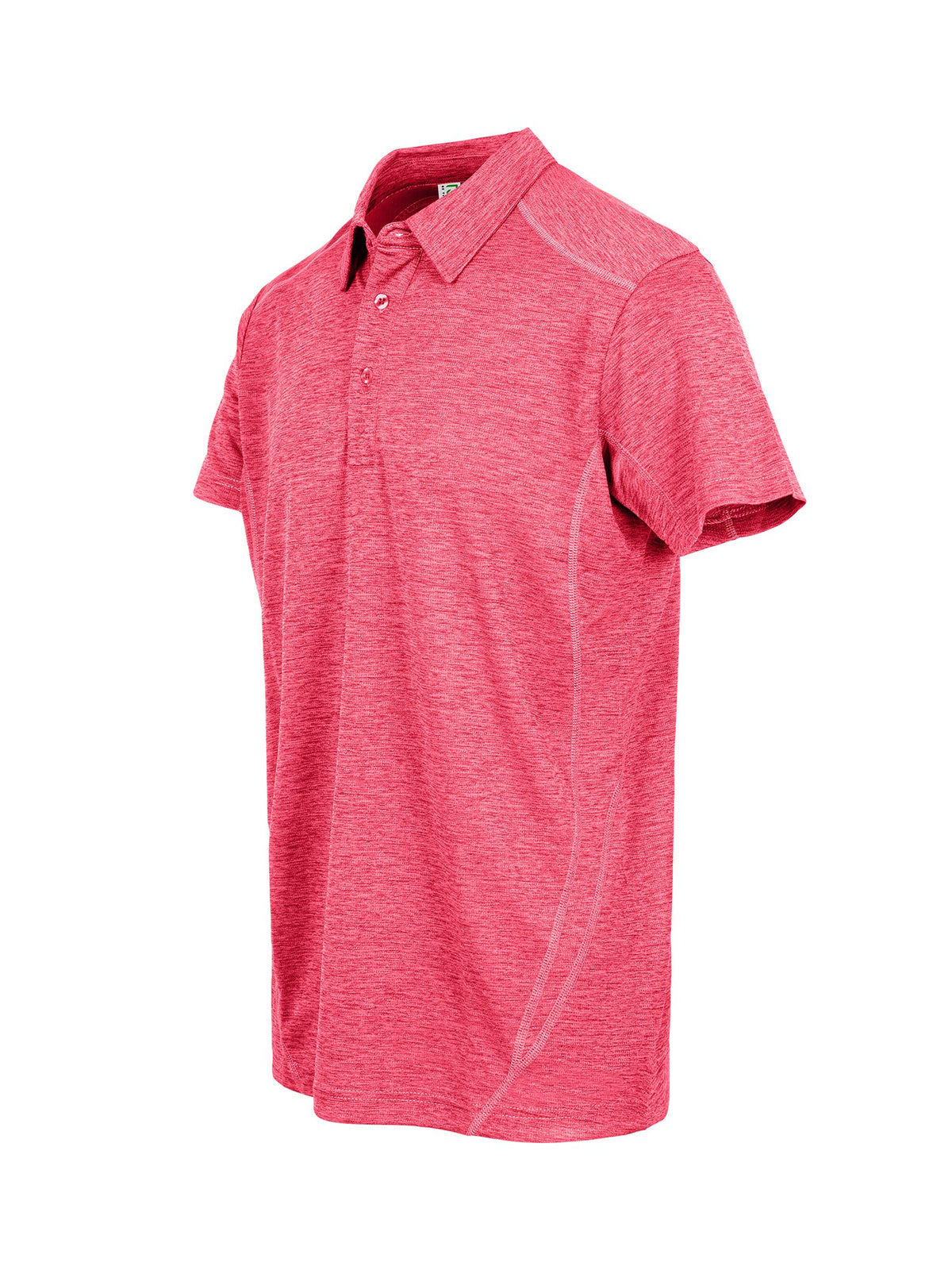 Mens' / Unisex Challenger polyester  Polo - Red Marl - Side