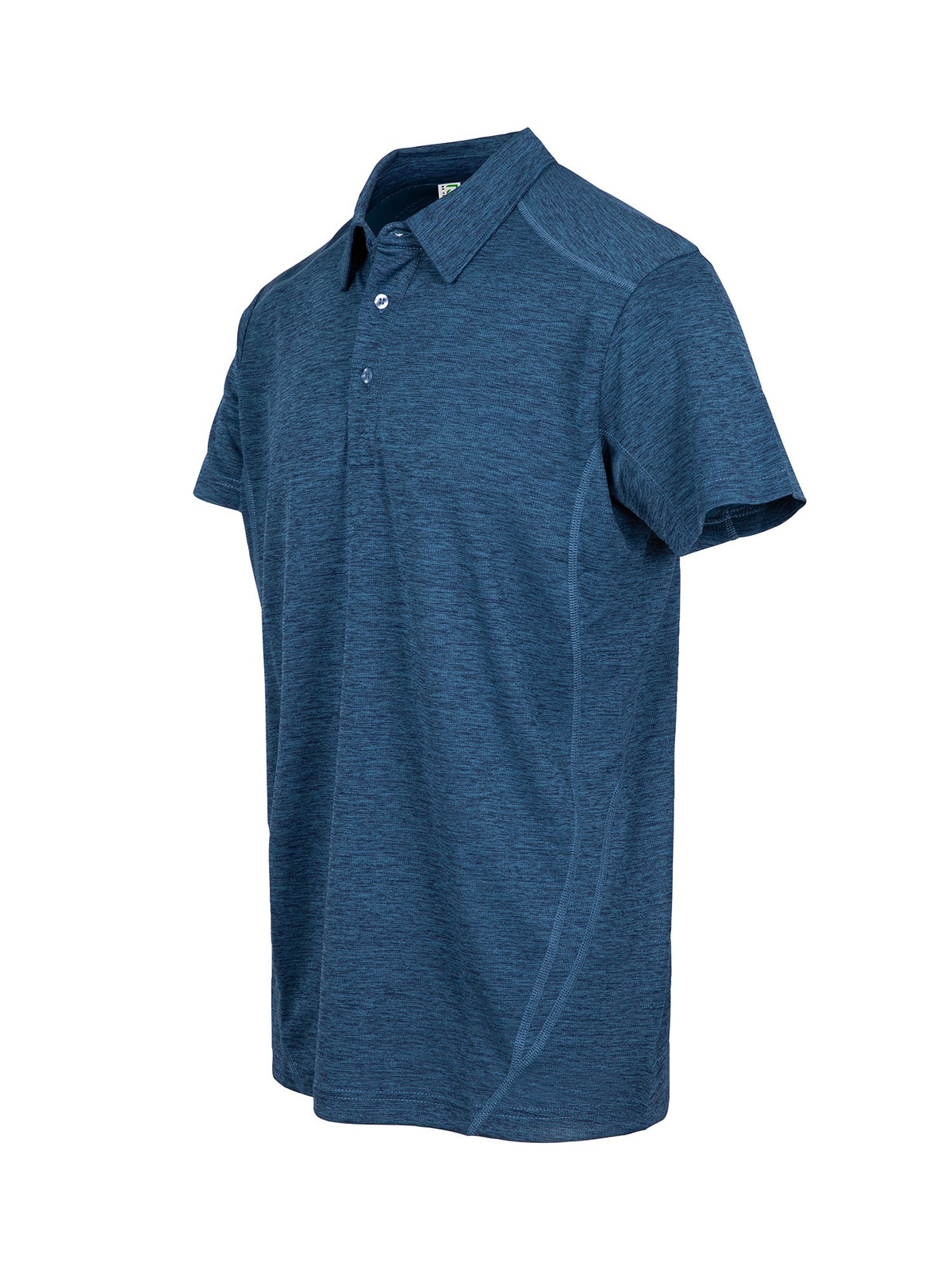 Mens' / Unisex Challenger polyester  Polo - Teal Marl - Side