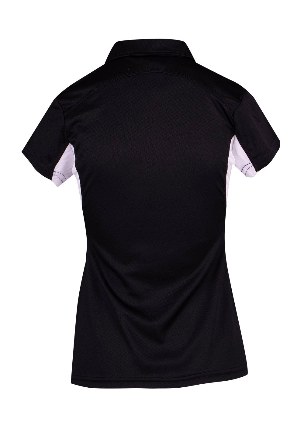 Women's Accelerator Polyester Polo - Black/White - Back