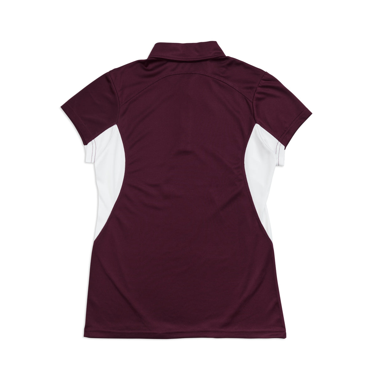 Women's Accelerator Polyester Polo - Maroon/White - Back