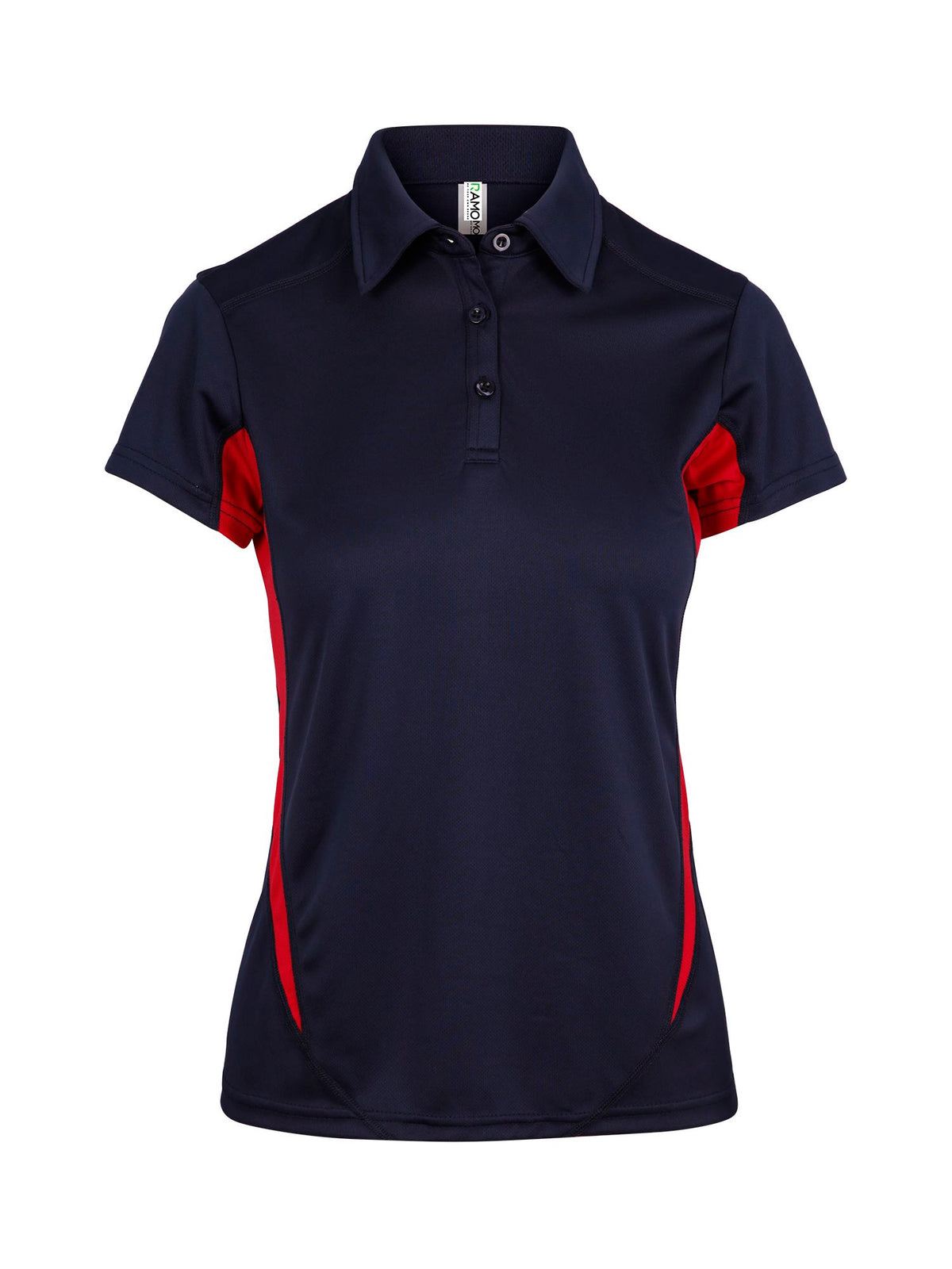 Women's Accelerator Polyester Polo - Navy/Red - Front