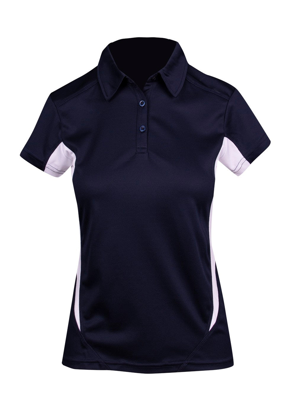Women's Accelerator Polyester Polo - Navy/White - Front