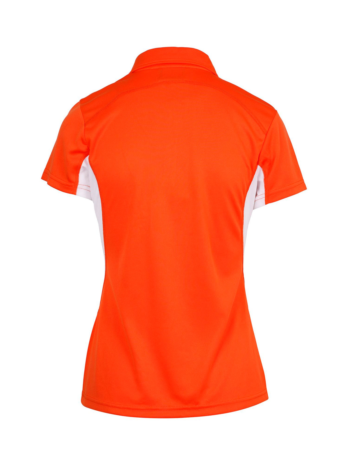 Women's Accelerator Polyester Polo - Orange/White - Back