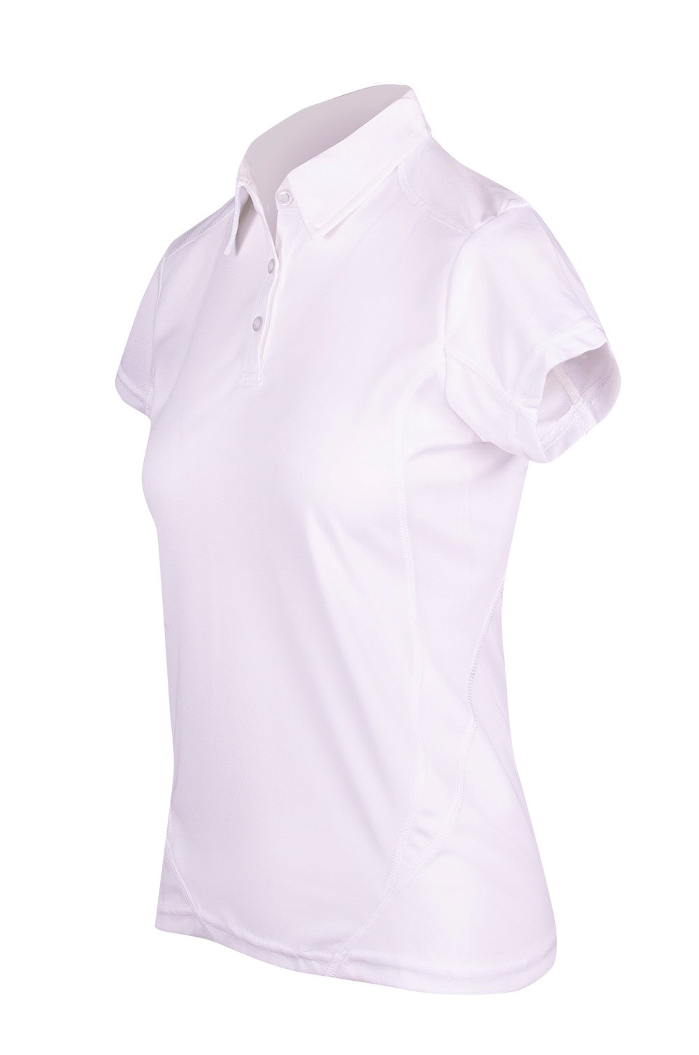 Women's Accelerator Polyester Polo - White/White - Side