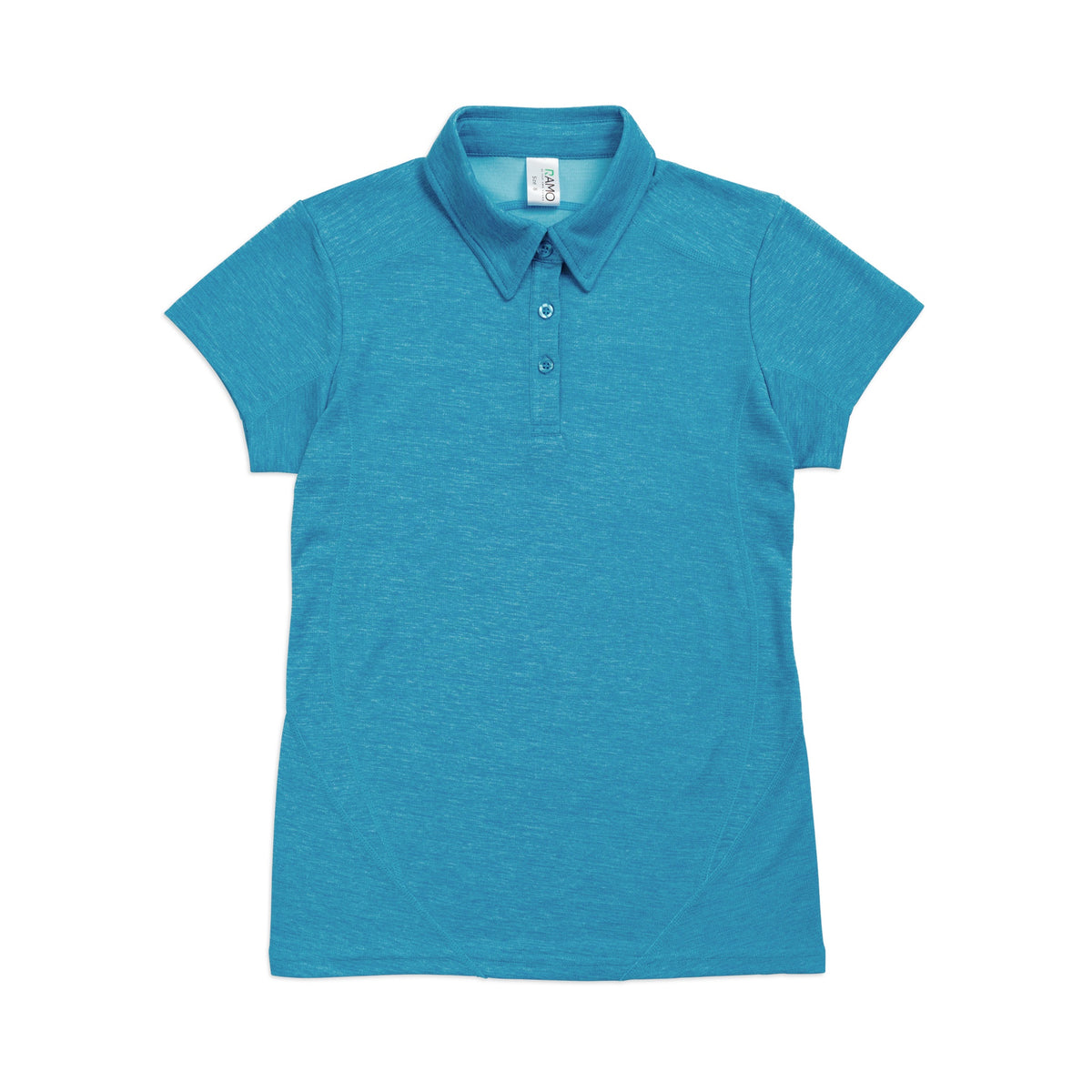 Womens' Challenger 100% polyester  Polo - Azure Marl - Front