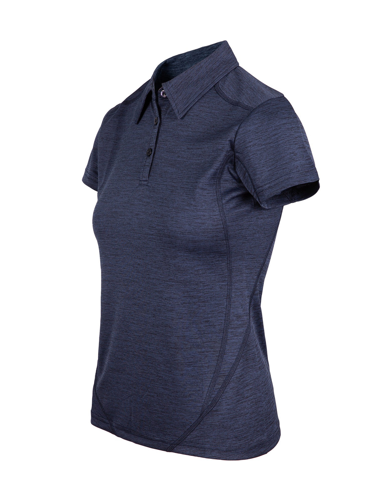 Womens' Challenger 100% polyester  Polo - Navy Marl - Side