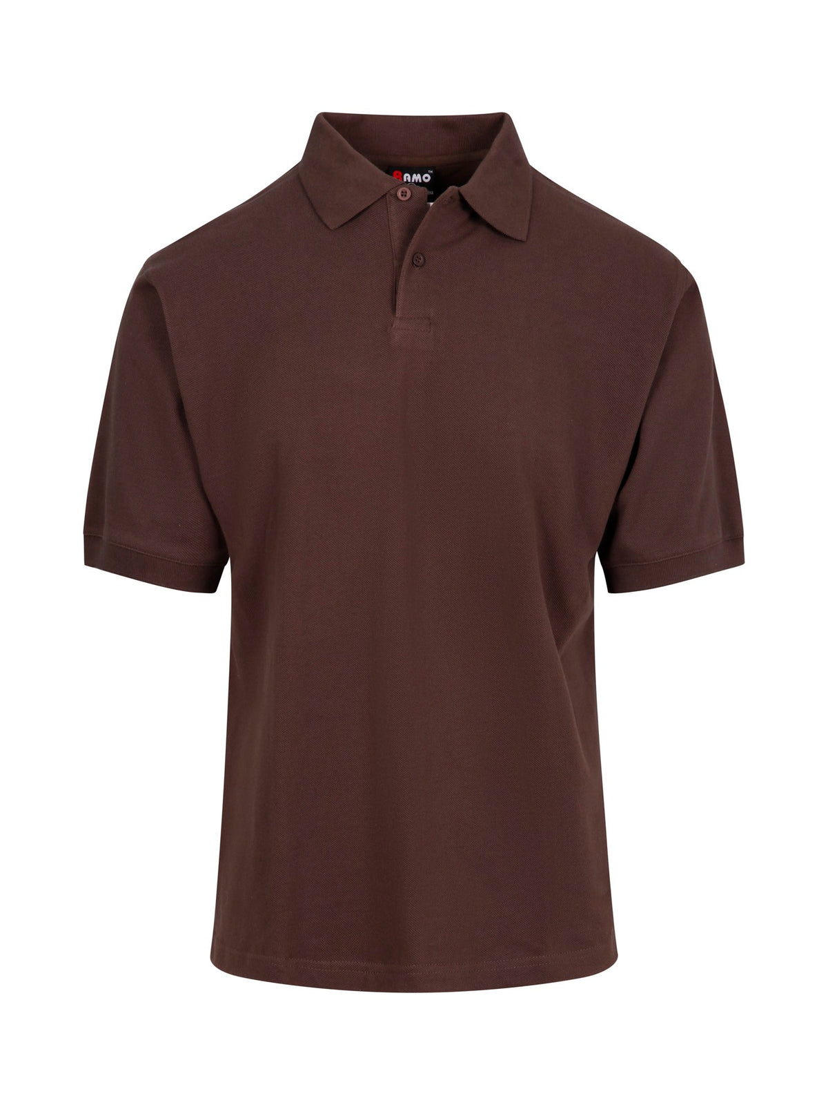 Men's Cotton  Pigment Dyed Polo - Brown - Front